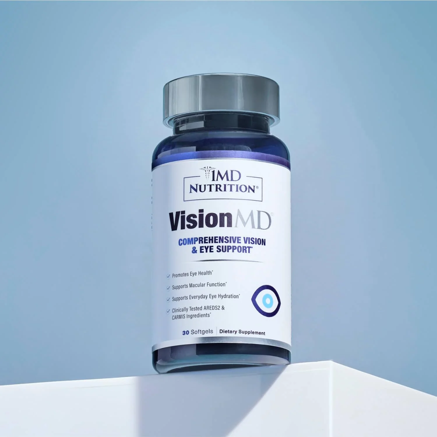 1MD Nutrition VisionMD Eye Vitamin CARMIS - Eye Supplement for Adults - with OptiLut Lutein & Zeaxanthin - Supports Vision Health Care, Everyday Eye Strain, & Occasional Dry Eye - 30 Softgels - Image 2