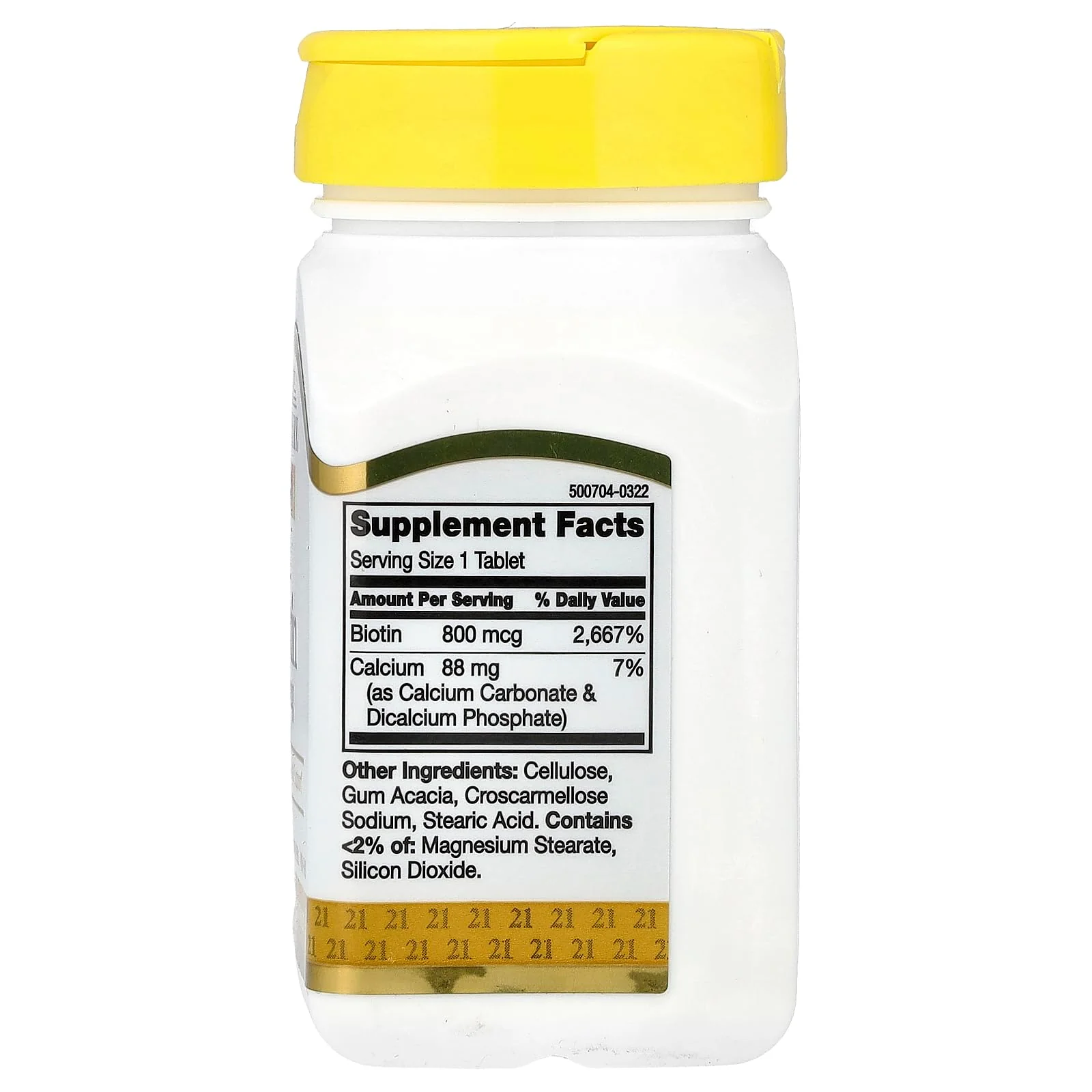 21st Century Biotin 800 mcg - 110 Tablets - Image 3