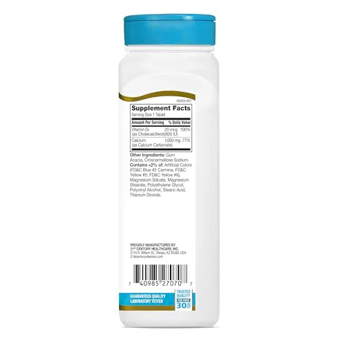 21st Century Calcium Plus D Tablets, 1000 mg, 90 Count - Image 7