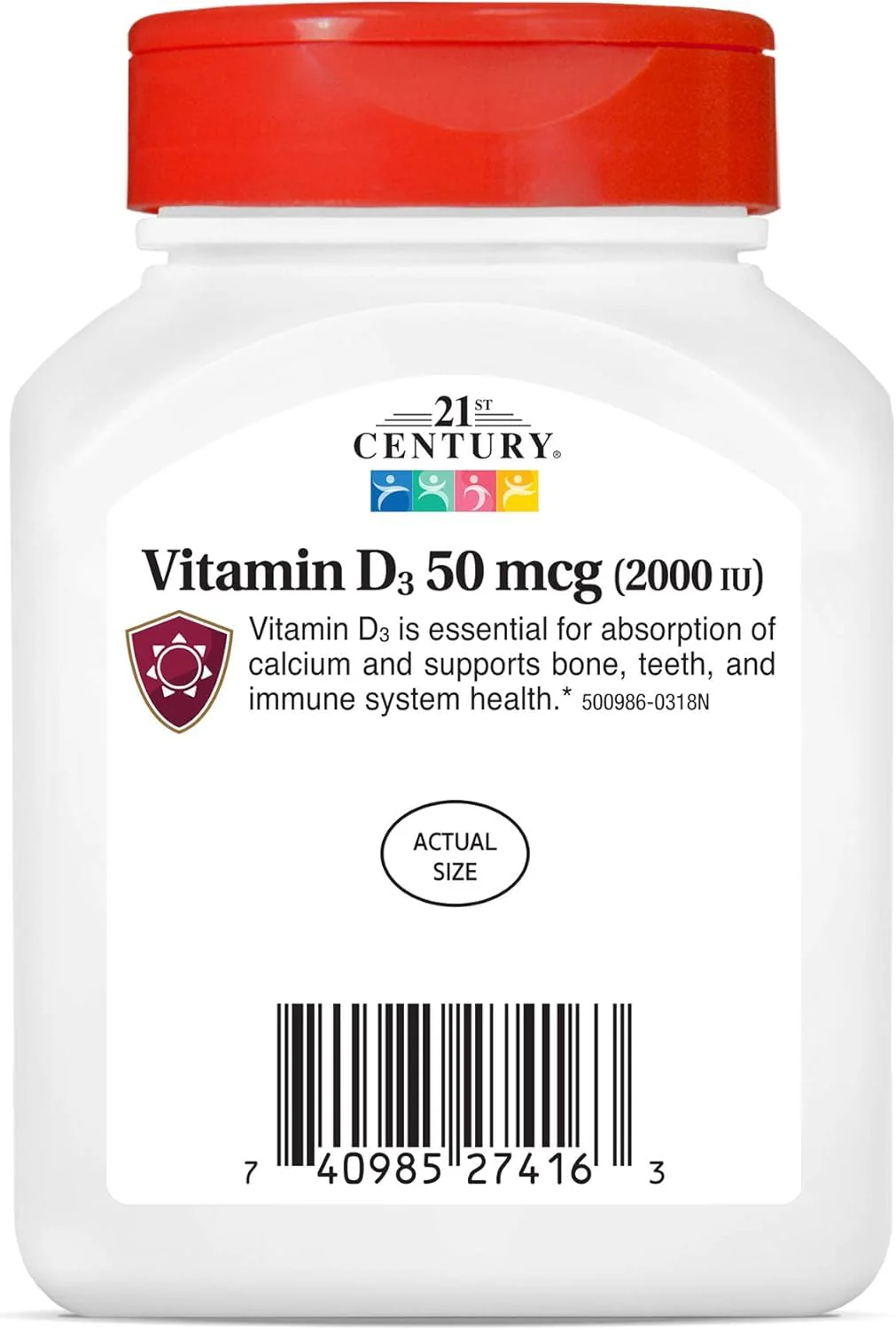 21st Century D3 2000 IU Softgels, 250 Count - Image 3