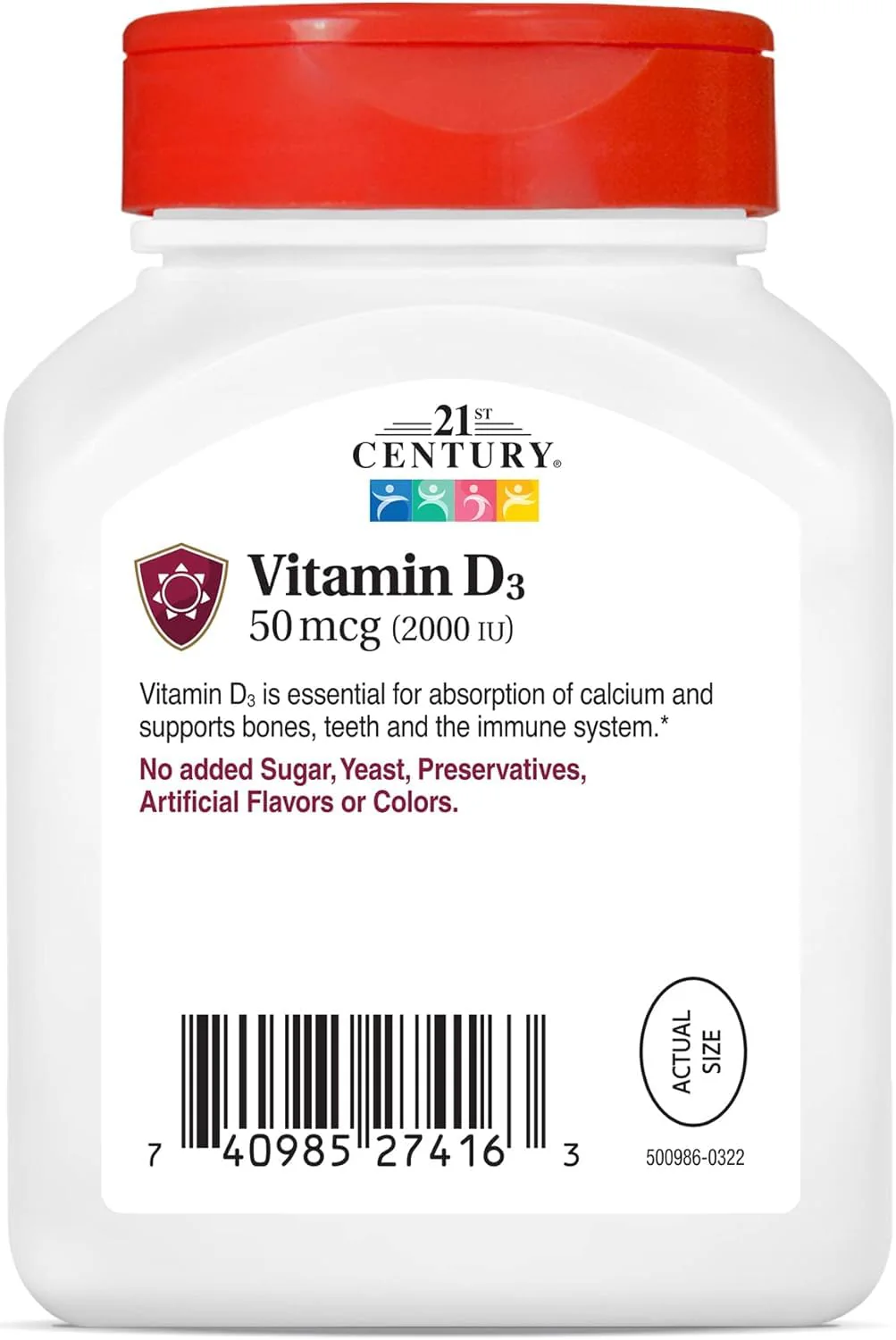 21st Century D3 2000 IU Softgels, 250 Count - Image 5