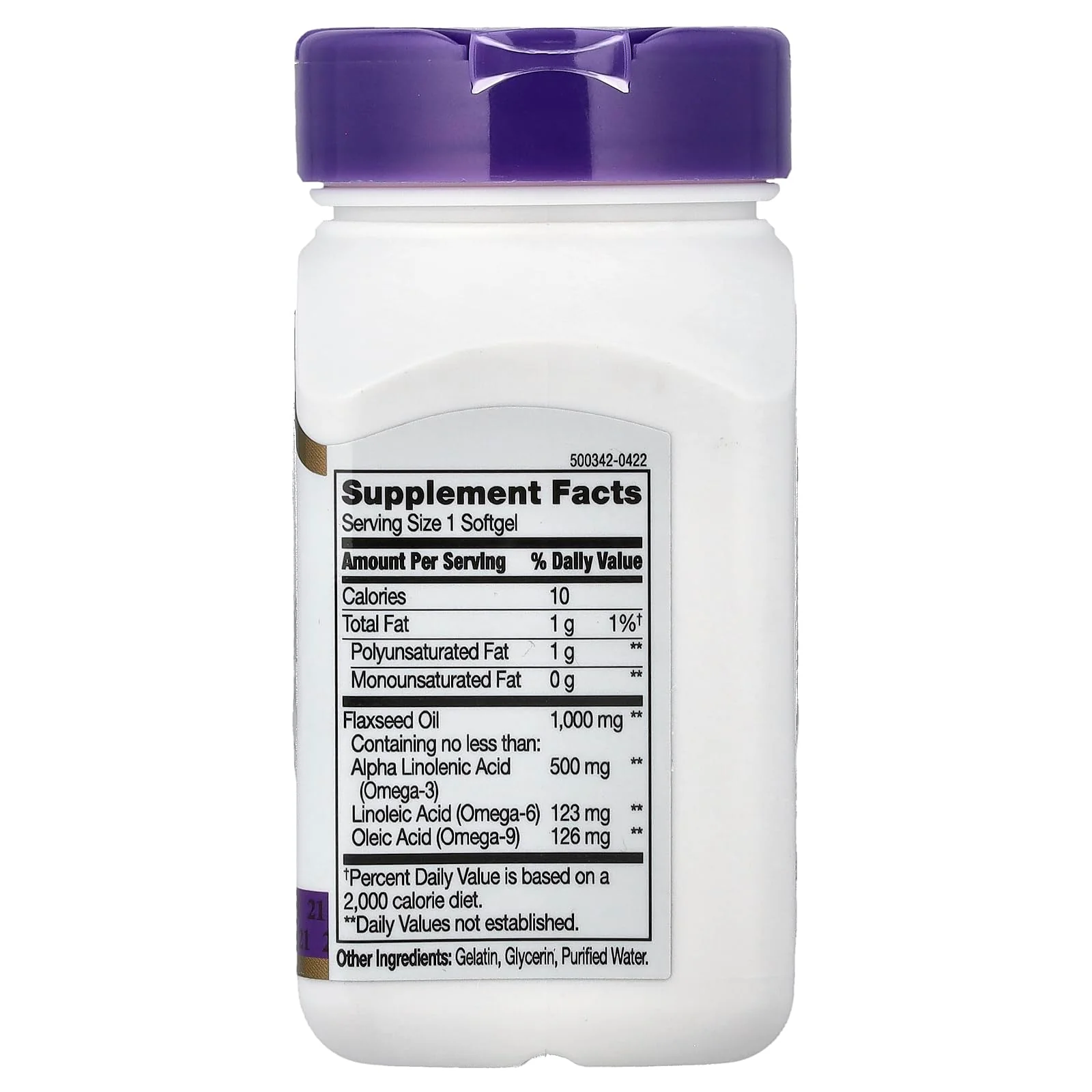 21st Century Flaxseed Oil 1000 mg Softgels, 60 Count (22407) - Image 3