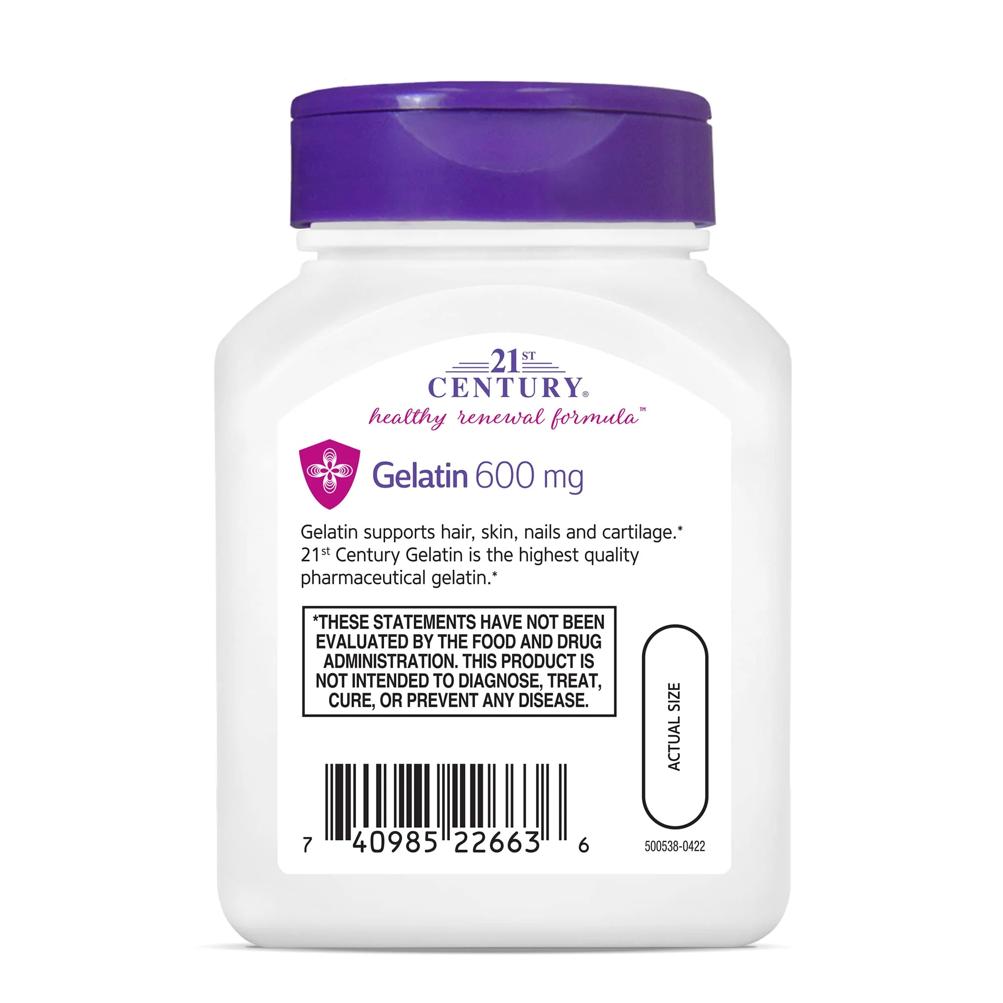 21st Century Gelatin 600mg, 100 Capsules - Image 6