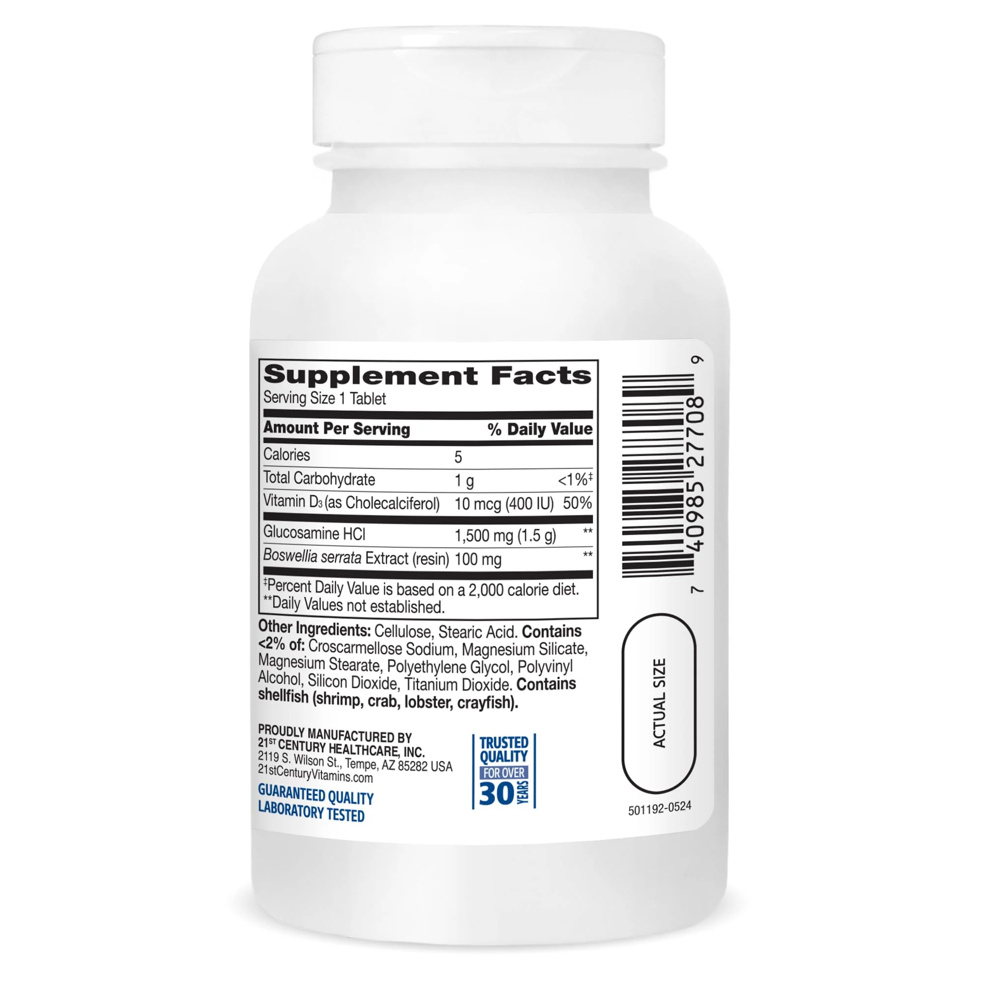 21st Century Glucosamine Daily Complex Plus D Tablets, 60 Count (27708) - Image 3
