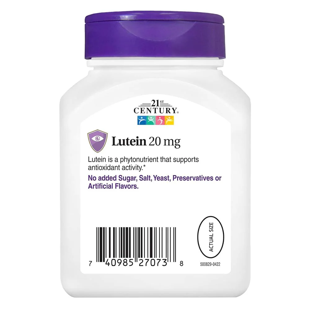 21st Century Lutein, 20 mg, 60 Softgels - Image 7