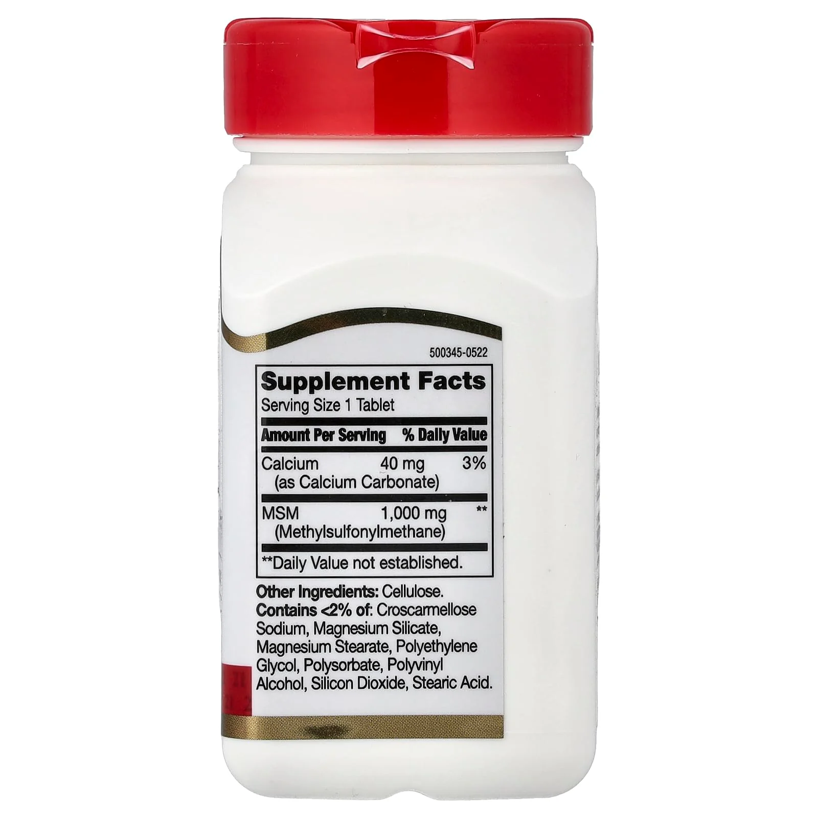 21st Century MSM, 1,000 mg, 90 Tablets - Image 3