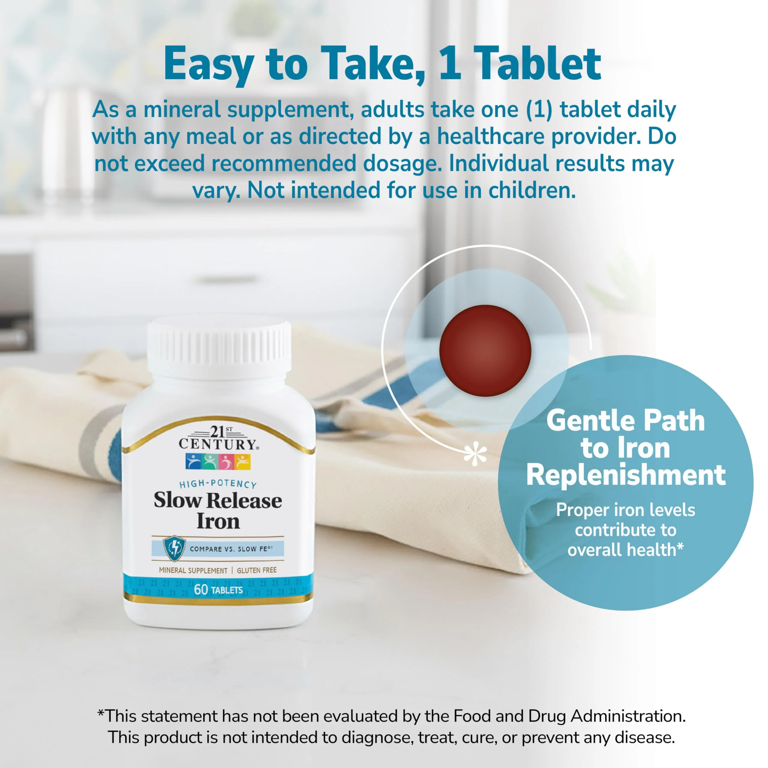 21st Century Slow Release Iron Tablets, 60 Count - Image 8