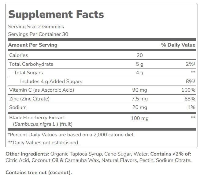 21st Century VitaJoy Sambucus Elderberry Gummies, Berry, 60 Count - Image 6