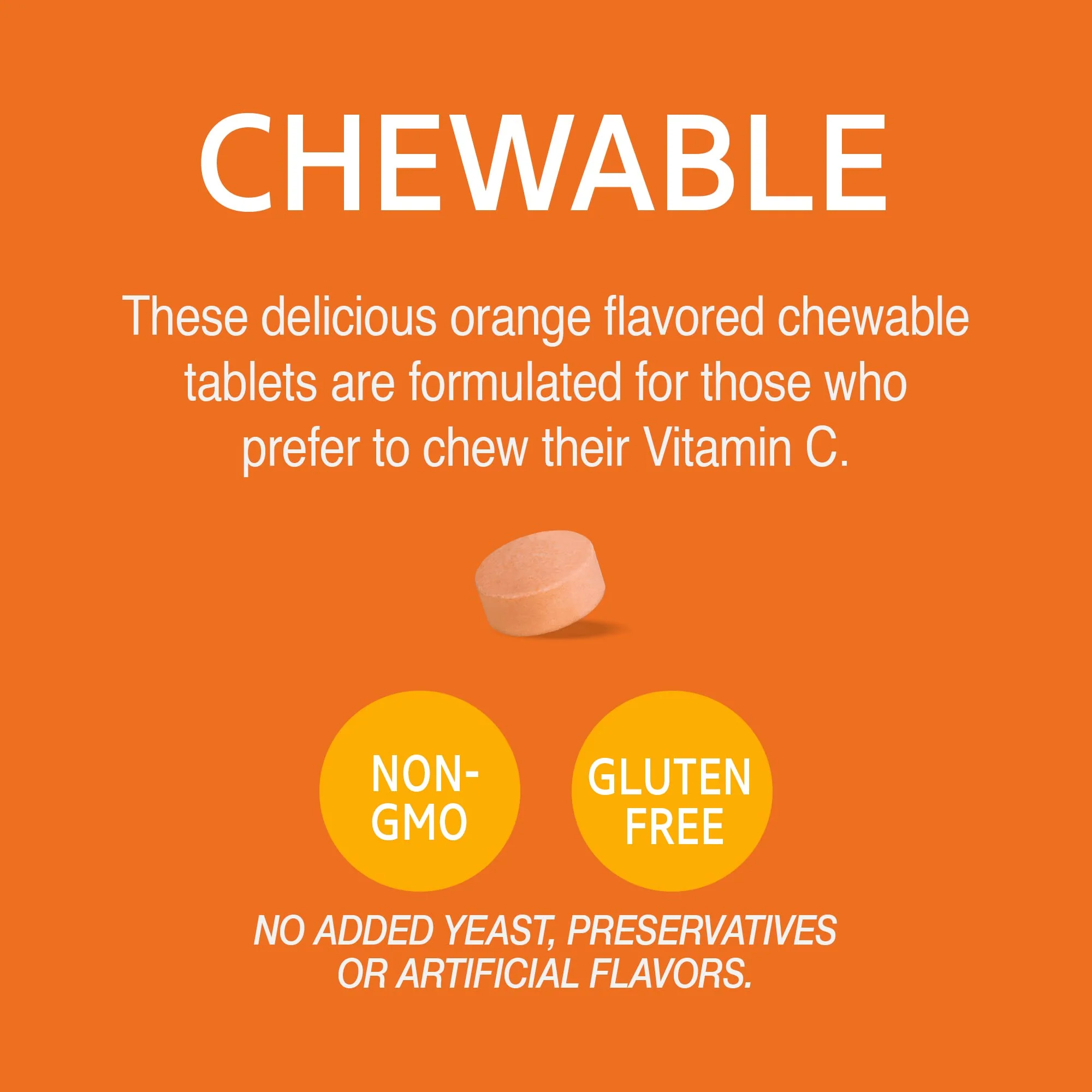 21st Century Vitamin C 500 mg Chewable Tablets, Orange, 110 Count - Image 5
