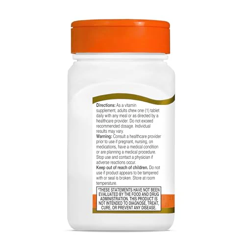 21st Century Vitamin C 500 mg Chewable Tablets, Orange, 110 Count - Image 9