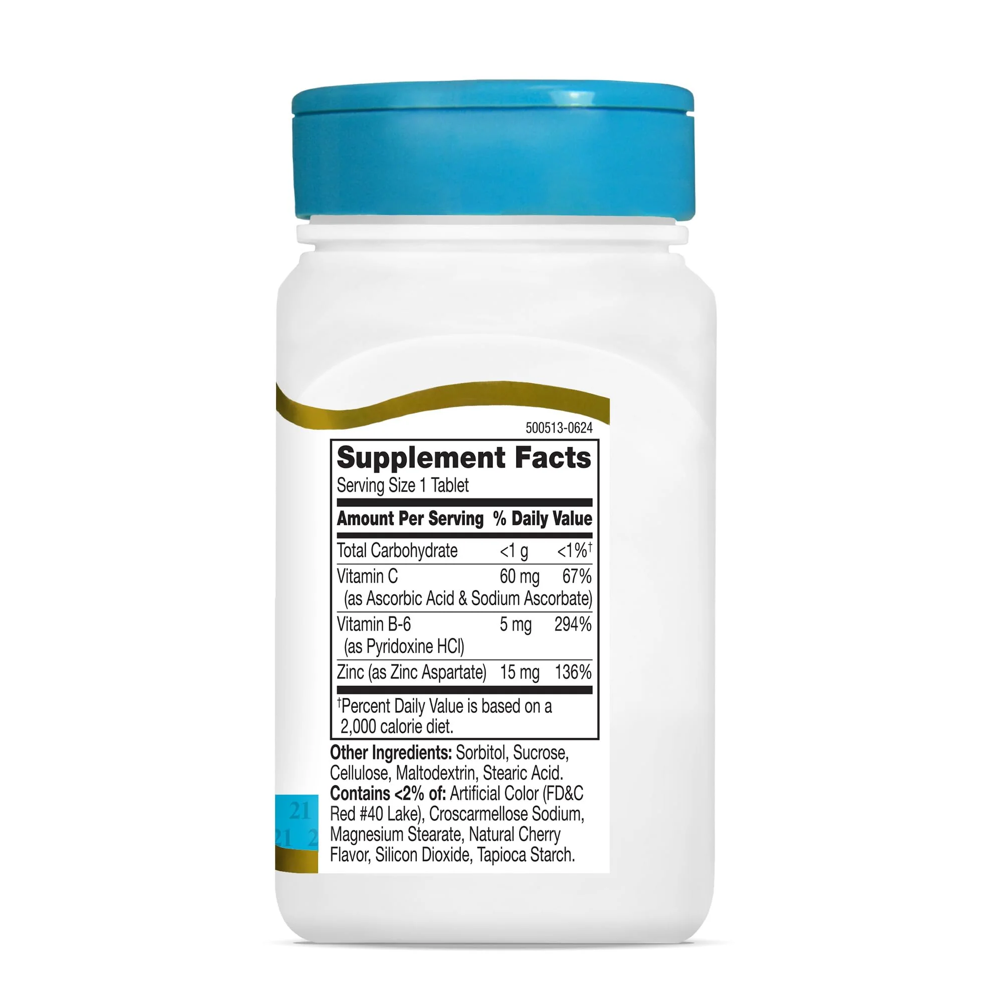 21st Century Zinc Chewable Withc & B6 - Cherry, 90 Count - Image 3