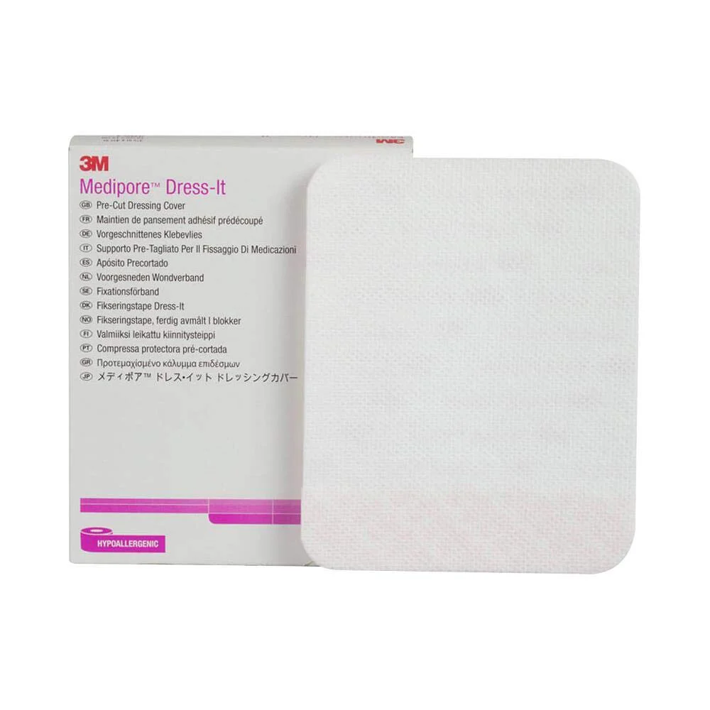 3M™ Medipore™ Dress-It Pre-Cut Dressing Covers 2958, 7 7/8 inch x 11 inch (20cm x 28cm), 3 sheets/pad, 25 pads/box