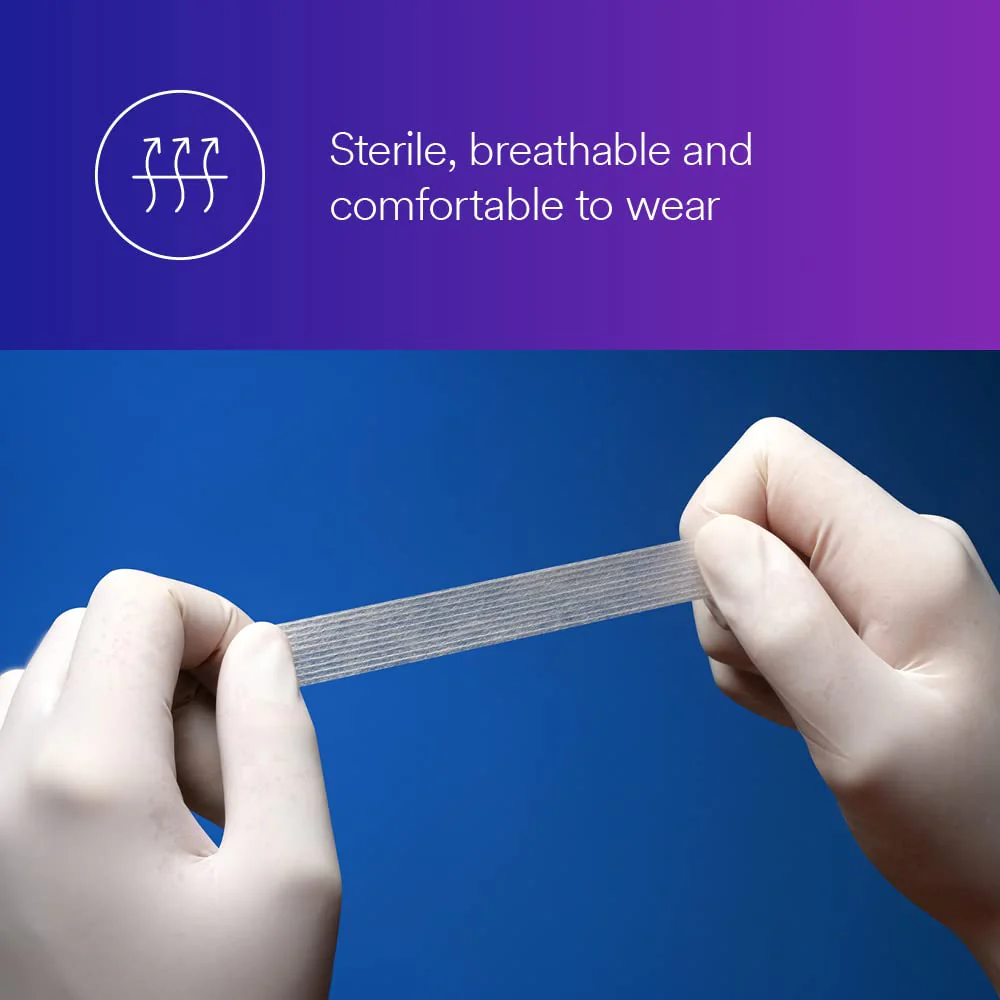 3M™ Steri-Strip™ Reinforced Adhesive Skin Closures, R1547, 1/2 in x 4 in (12 mm x 100 mm), 50 Bag/Carton, 4 Carton/Case - Image 7