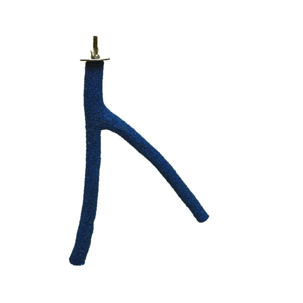 A&E Cage Company 0.75" x 8" Forked Sand Covered Perch - Small Sandstone - Image 2