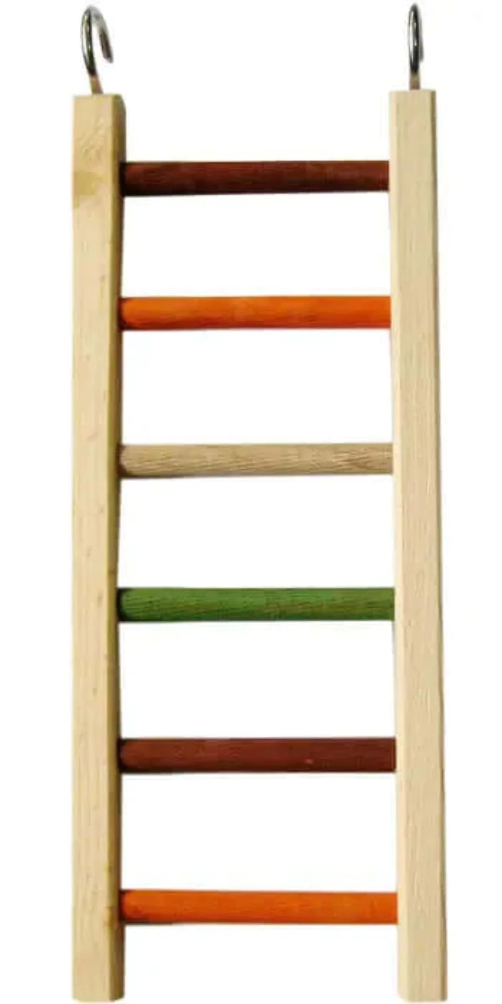 A&E CAGE COMPANY HB46417 Happy Beaks Wooden Hanging Ladder, 14 Inch, Multicolor