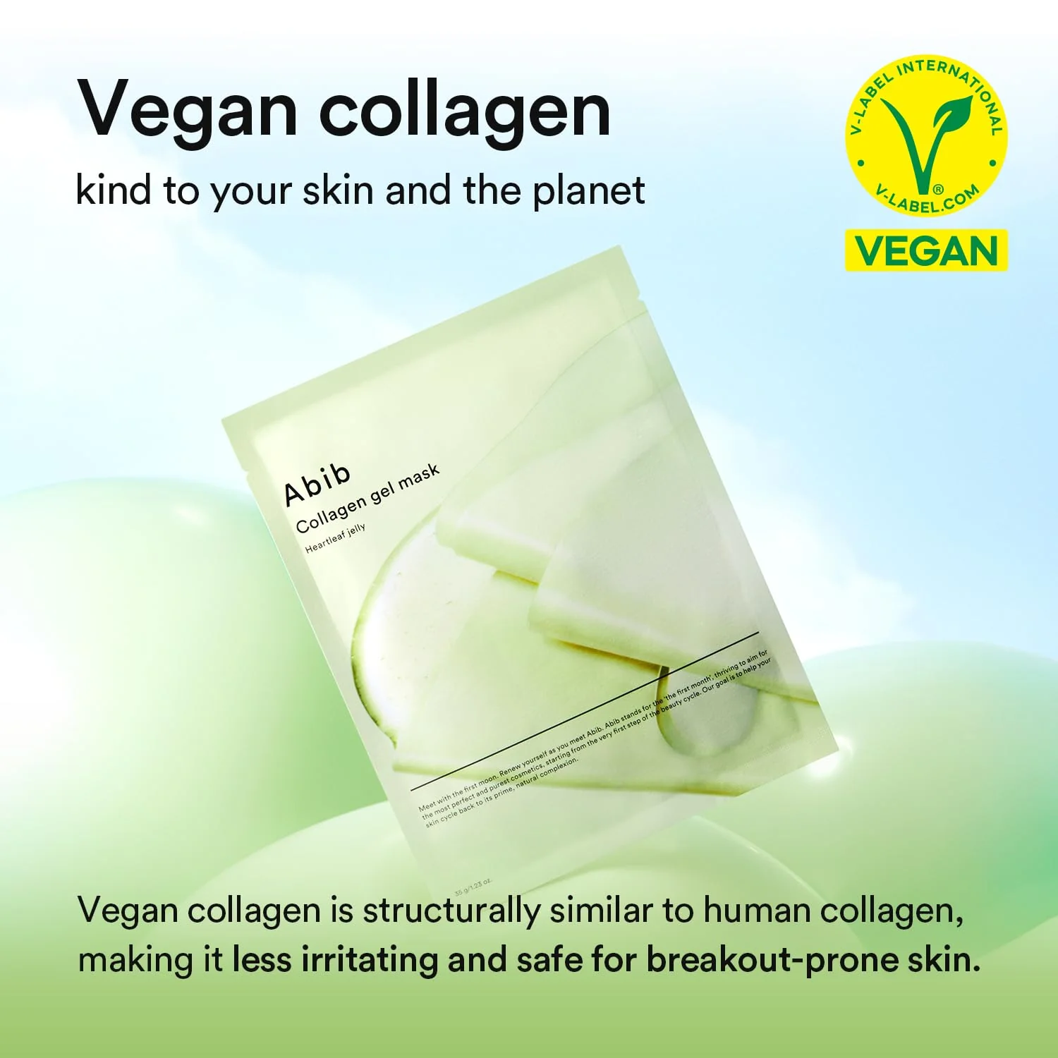 Abib Collagen Gel Mask Heartleaf Jelly 4 Sheets (Soothing) I Korean Vegan Collagen, Cooling Calming Hyaluronic Acid Hydrogel Face Mask Skin Care - Image 8