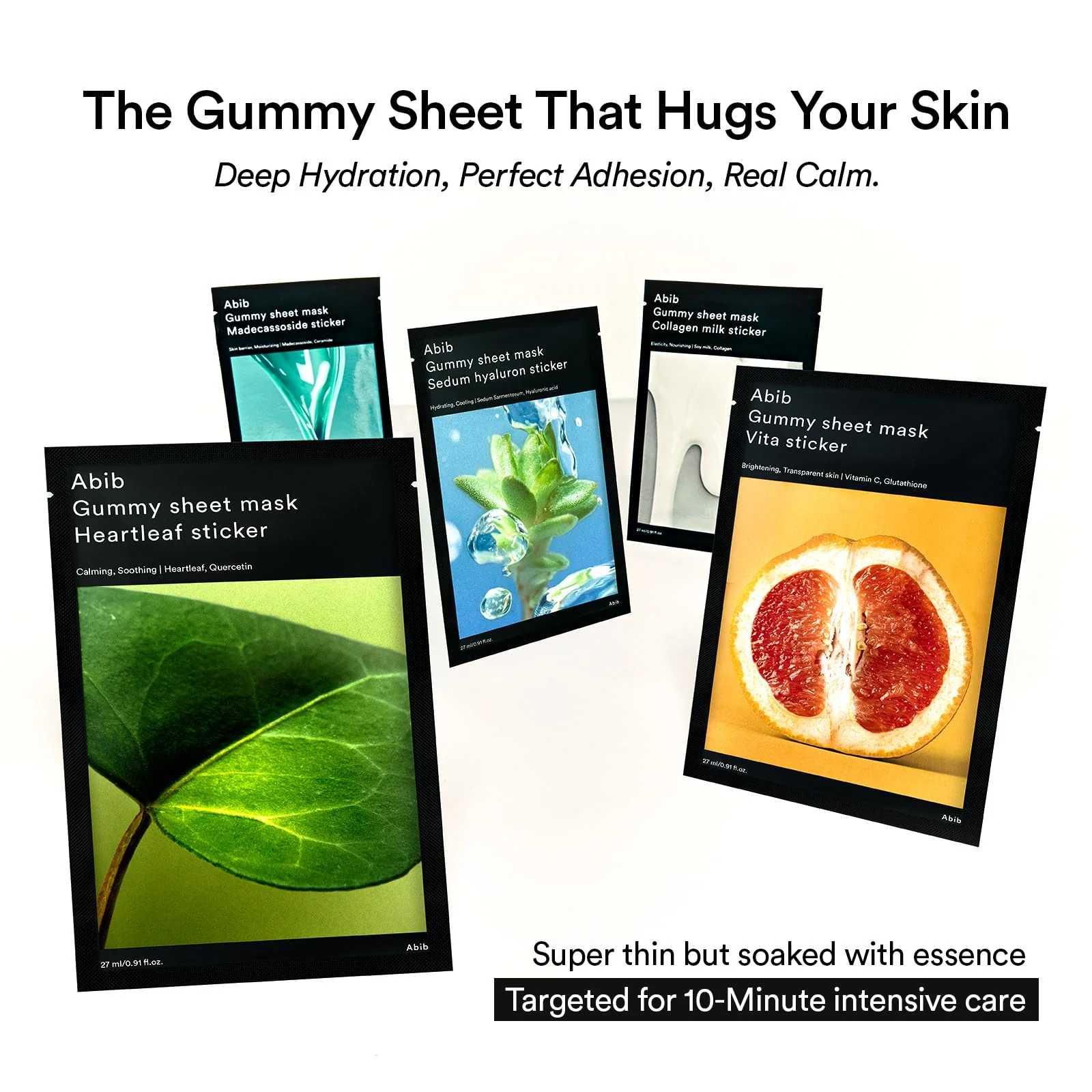 Abib Gummy Sheet Mask Madecassoside Sticker 10 Sheets (Skin Barrier) I Korean Face Mask for Sensitive Skin, Soothing & Redness Relief, Daily Skincare Treatment, K-Beauty Sheet Mask - Image 9