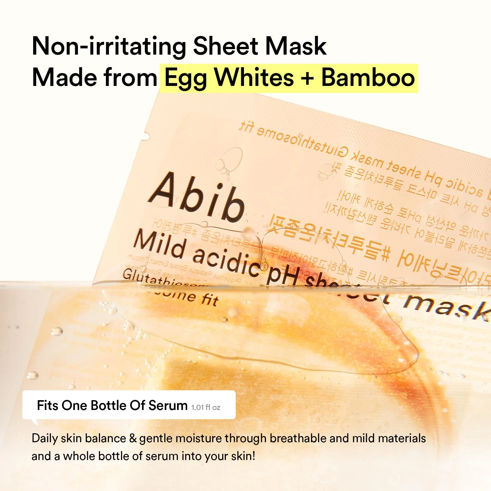 Abib Mild Acidic pH Sheet Mask Honey Fit 10 Sheets I Vitalizing Facial Mask, Propolis Glow - Image 5