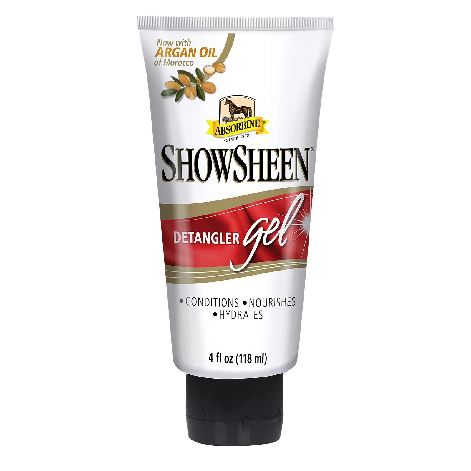 Absorbine ShowSheen Detangler Gel for Coat, Mane & Tail, Moroccan Argan Oil, Tackles Toughest Knots on Horses, Dogs & Livestock, 4oz - Image 2