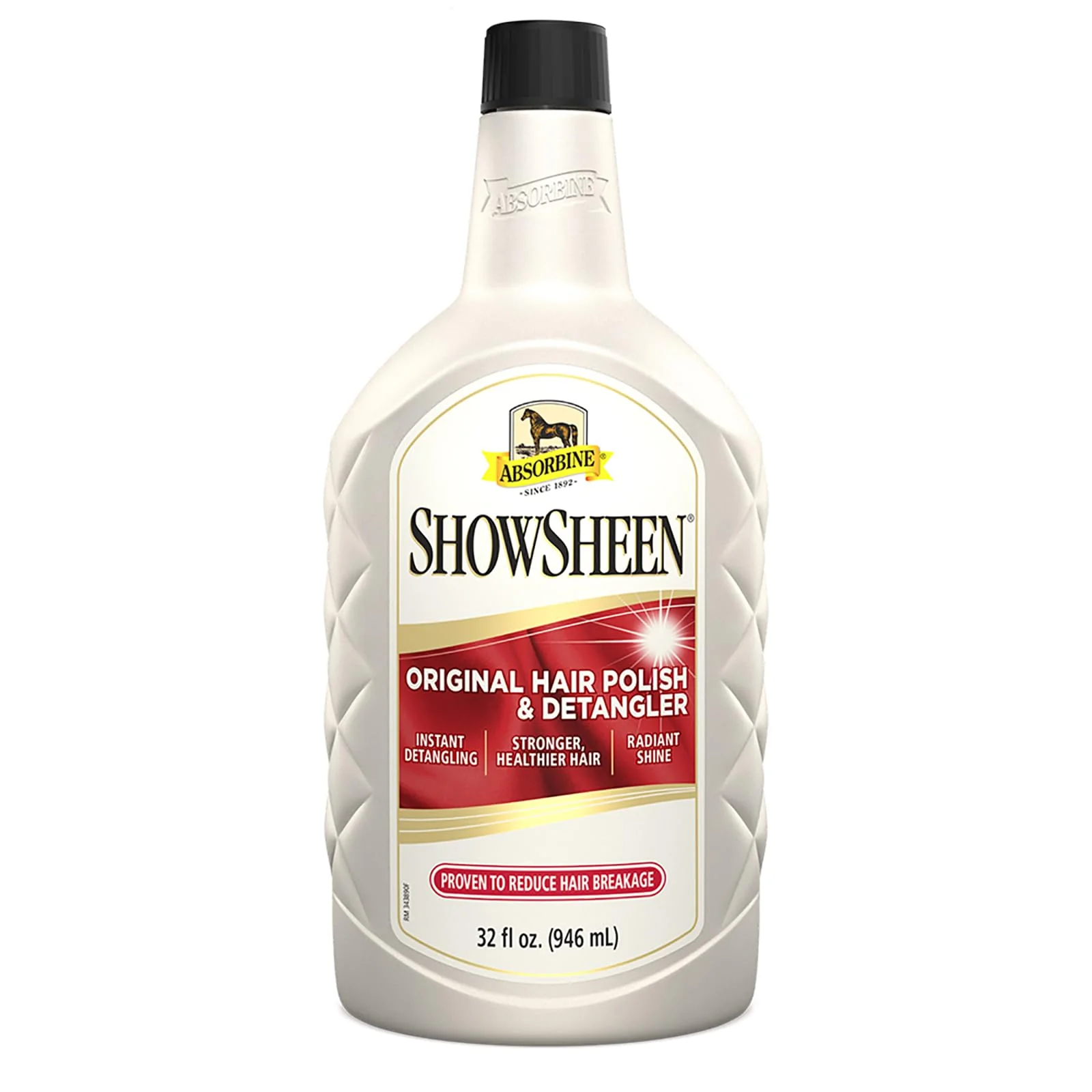Absorbine ShowSheen Hair Polish & Detangler 32oz Refill Bottle, Horse and Dog Coat, Mane and Tail, Instant Detangling & Reduces Hair Breakage for Healthy Grooming & Radiant Shine - Image 2