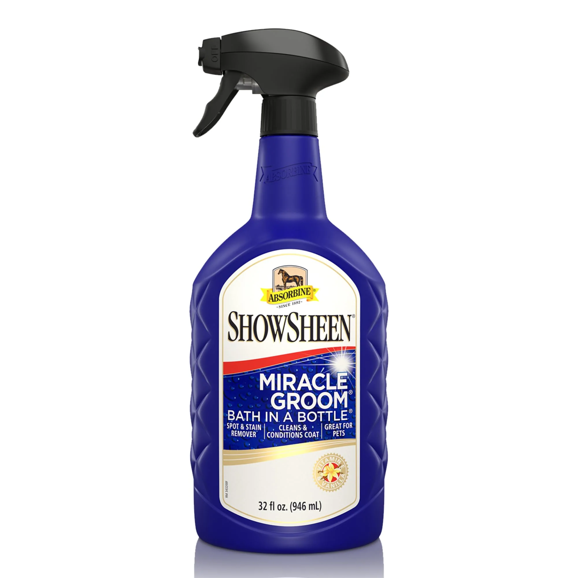 Absorbine ShowSheen Miracle Groom Waterless Shampoo, 5-in-1 Formula for Coat, Mane & Tail, 32oz - Image 2