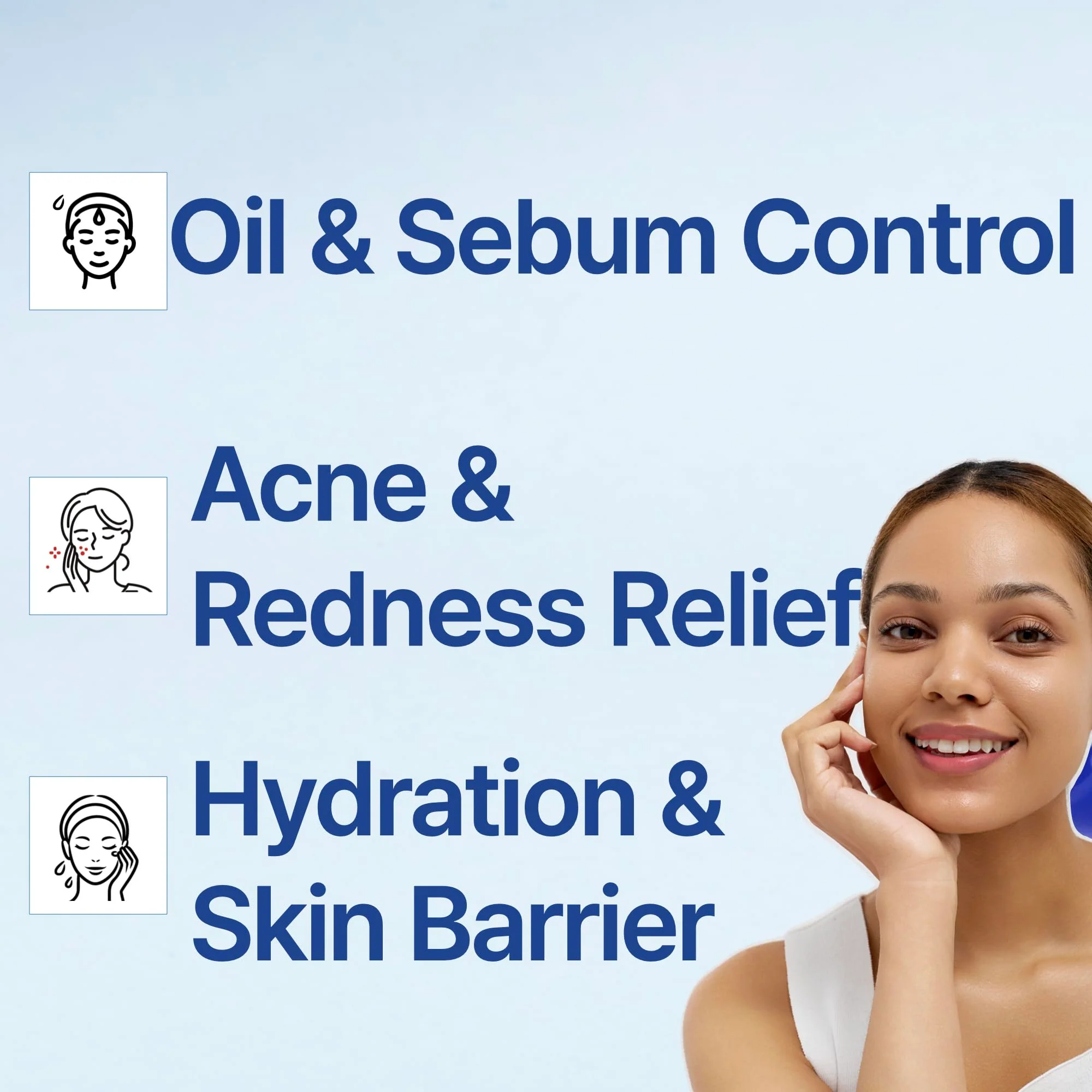 ACNI Dr. 1st Control Serum, Fast-Soothing Formula for Acne-Prone Skin, Non-Comedogenic Daily Serum for Oil-Water Balance, Korean Skin Care (1.35 fl.oz./40ml) - Image 3