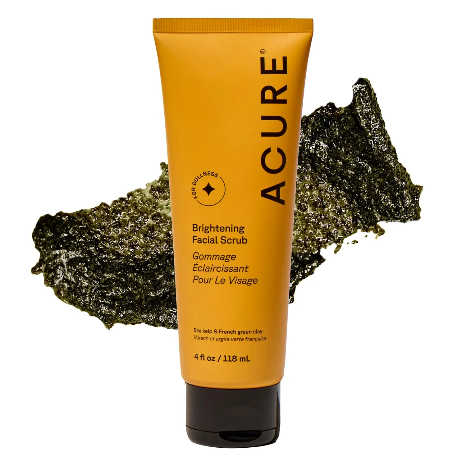 Acure Brightening Facial Scrub - Exfoliating Face Wash, Gentle Daily Scrubber & Exfoliator for Women & Men for Radiant Skin, Cleansing Wash with Sea Kelp & French Green Clay - 4 fl oz - Image 9