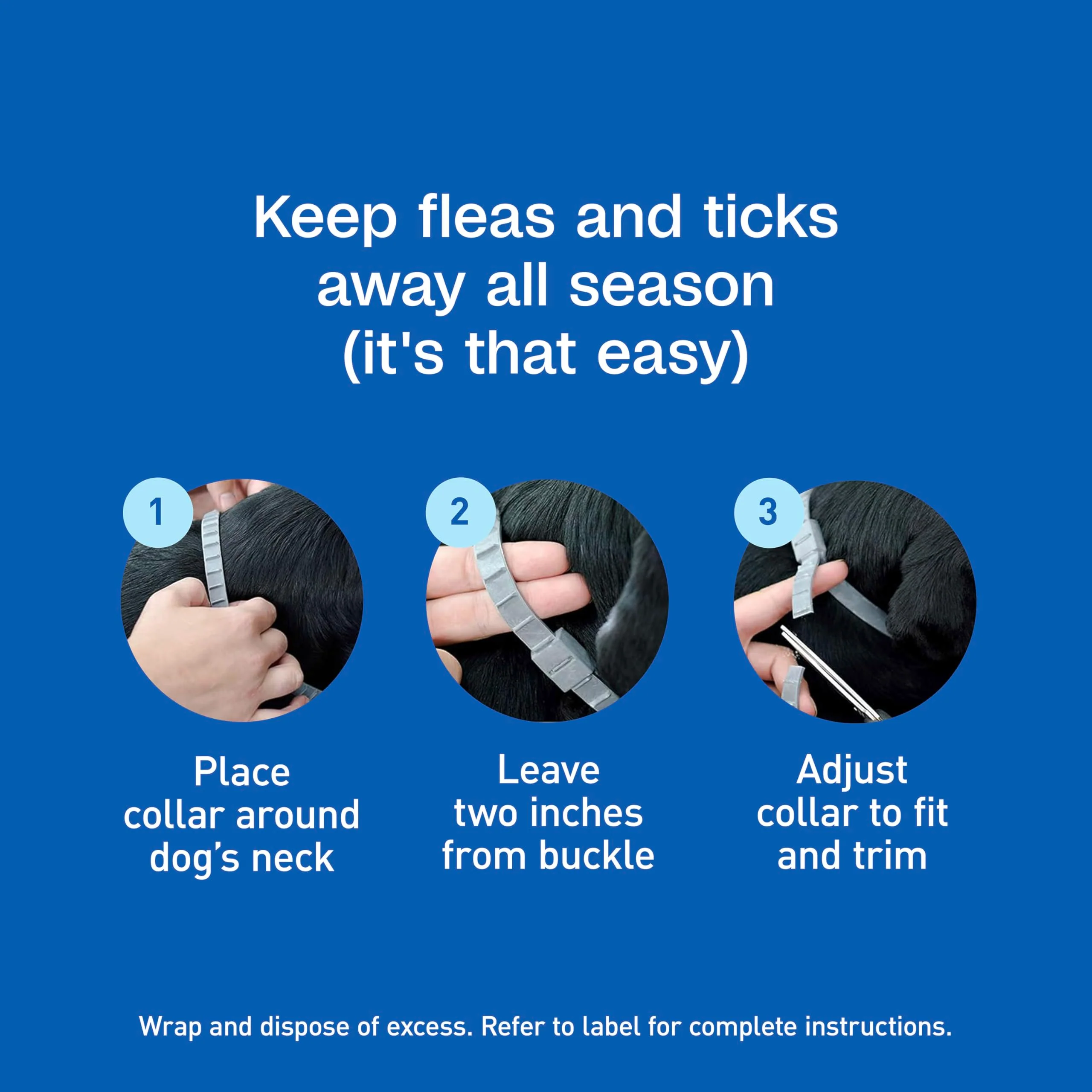 ADAMS Flea & Tick Collar for Dogs & Puppies, Flea Collar for 12 Month Prevention, Kills Fleas, Ticks & Repels Mosquitoes, Excluding California, One Size Fits All Dogs & Puppies, 2 Count - Image 3