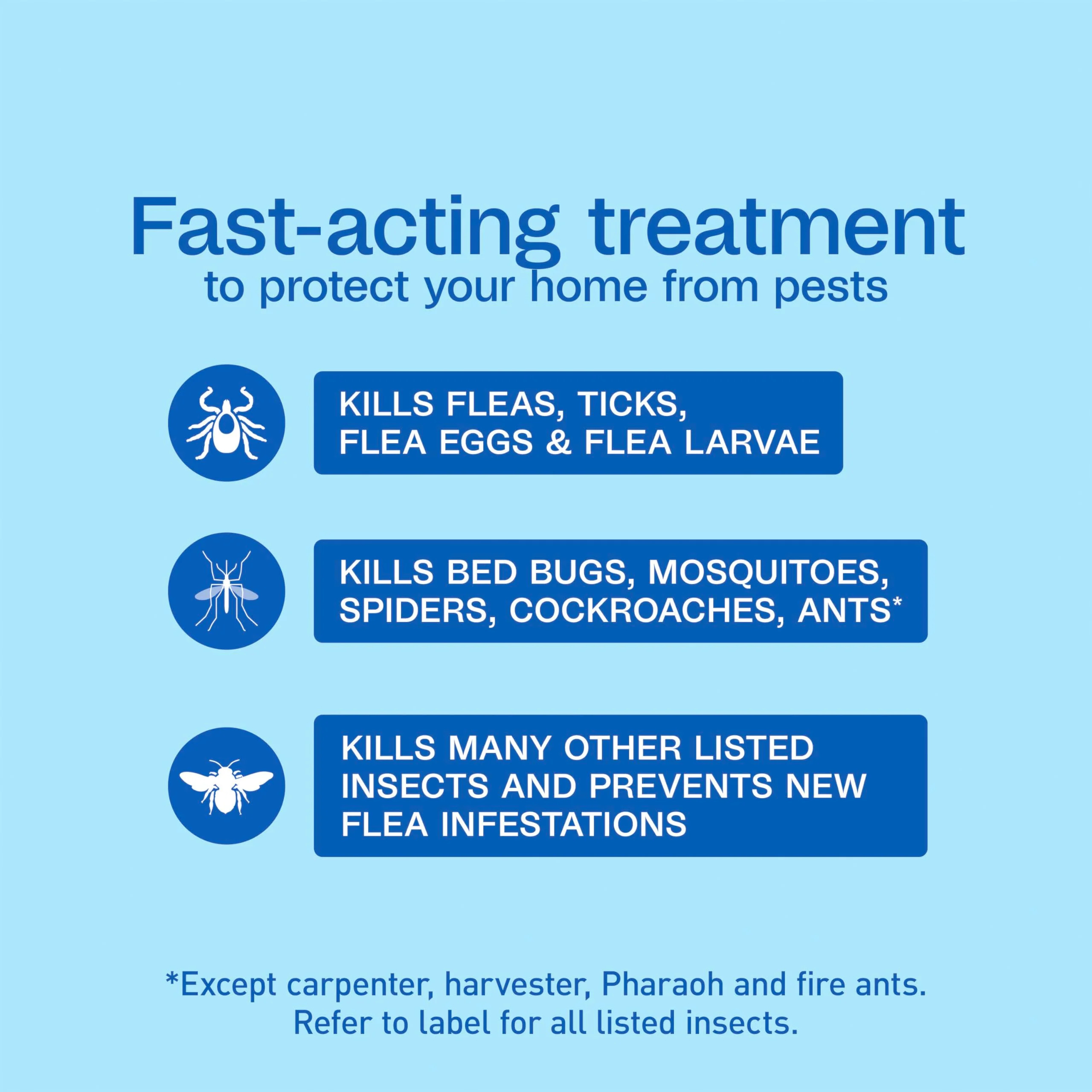 ADAMS Flea & Tick Home Spray for Indoor House Treatment, Kills Bed Bugs, Fleas, & Ticks, for Carpet, Furniture & Pet Bedding, Controls Fleas, Ticks, Bed Bugs, Cockroaches, Spiders & Mosquitoes, 24 oz - Image 10