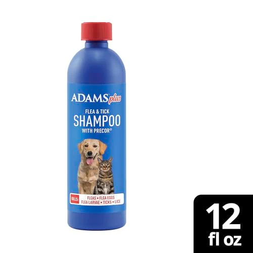 ADAMS Plus Flea & Tick Shampoo with Precor for Dogs, Cats, Puppies & Kittens, Flea Shampoo to Treat Flea Infestations, Kills Ticks, Fleas, Flea Eggs & Lice, Cleans and Conditions Coat, 12 Ounces - Image 2
