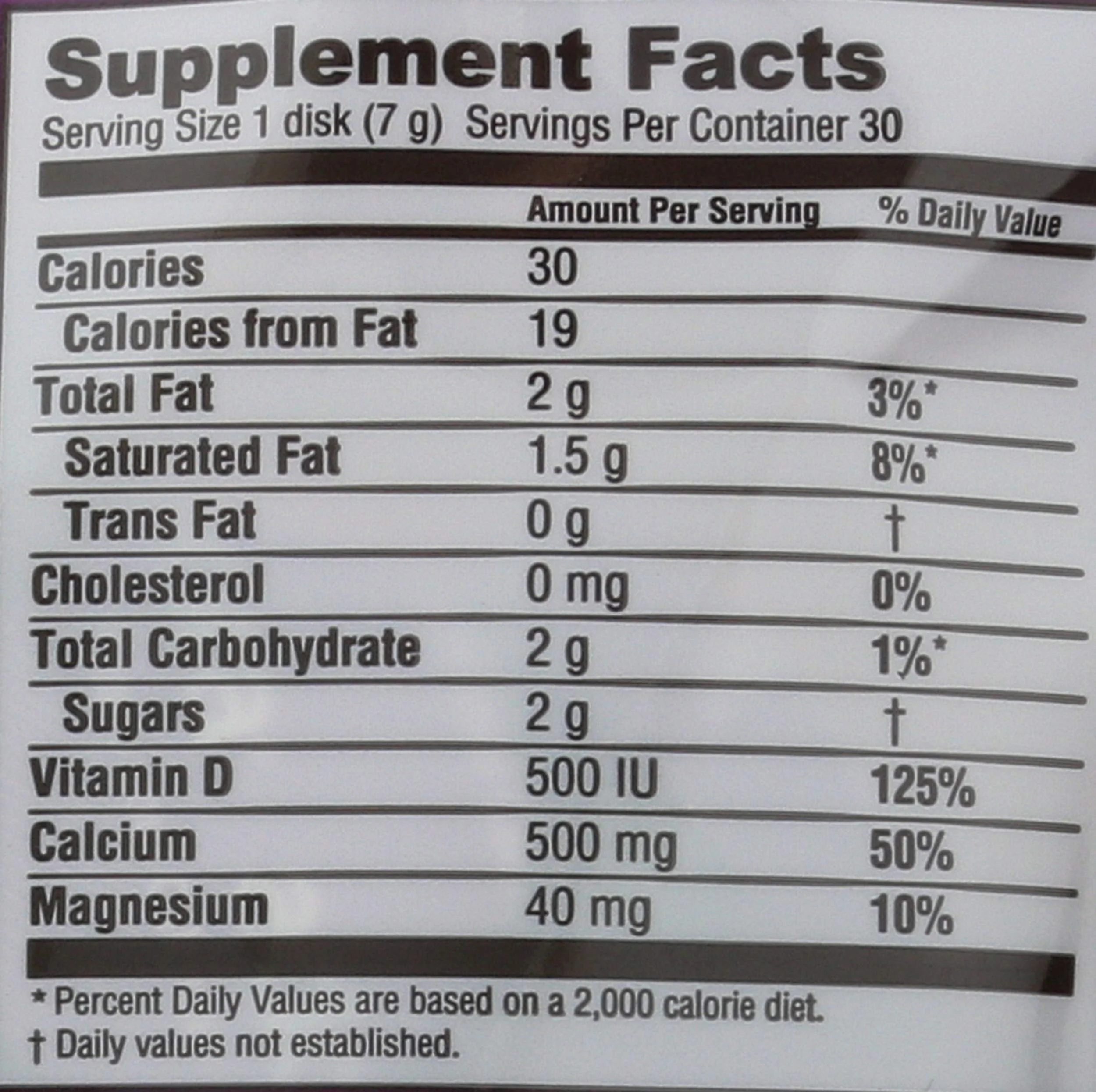 Adora Calcium Supplement Disk, Dark Chocolate, 30 Count - 500 mg - Image 7