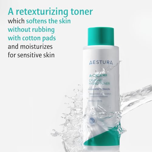 AESTURA A-CICA365 Calming Hydro Toner, Daily Soothing Toner for Sensitive Skin, CICA BPM Complex, PHA 3%, Dead Skin Cell Care, Dermatologist Tested, Korean Skin Care, 8.56 Fl Oz. - Image 10