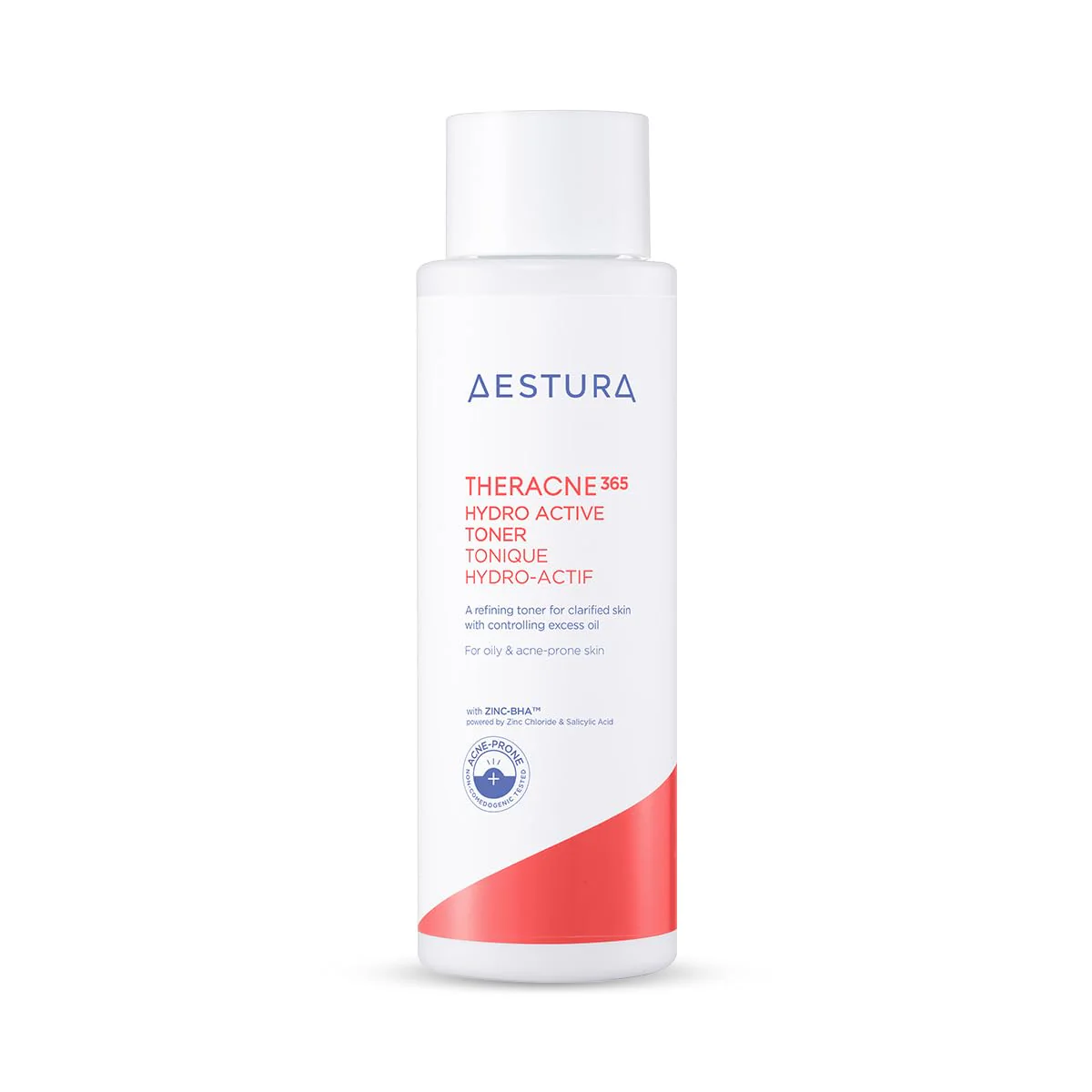AESTURA THERACNE365 Hydro Active Toner for Acne-Prone Skin | Reduce Excess Oil, Improves The Smoothing Texture, Soothing Zinc & Sebum-Caring BHA, Non-comedogenic, 6.76 Fl Oz