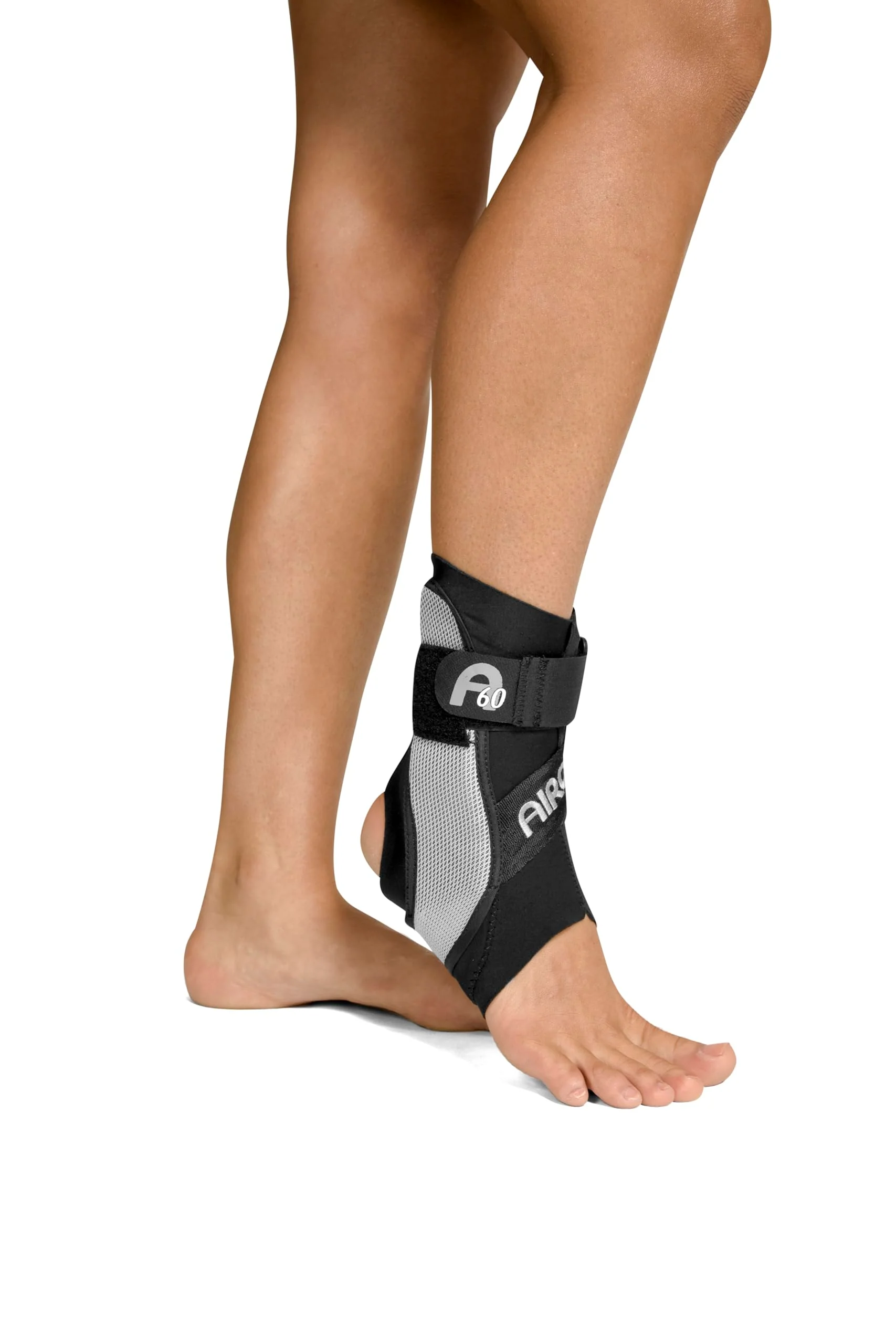 AIRCAST A60 Ankle Support Brace, Left Foot, Black, Medium (Shoe Size: Men's 7.5-11.5 / Women's 9-13)