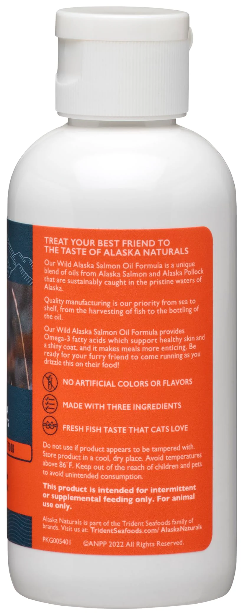 Alaska Naturals – Wild Alaska Salmon Oil Formula Cat Food Topper – EPA and DHA Omega-3 - Supplement for Cats Healthy Skin, Shiny Coat – Made in The USA – 4 oz Bottle - Image 5