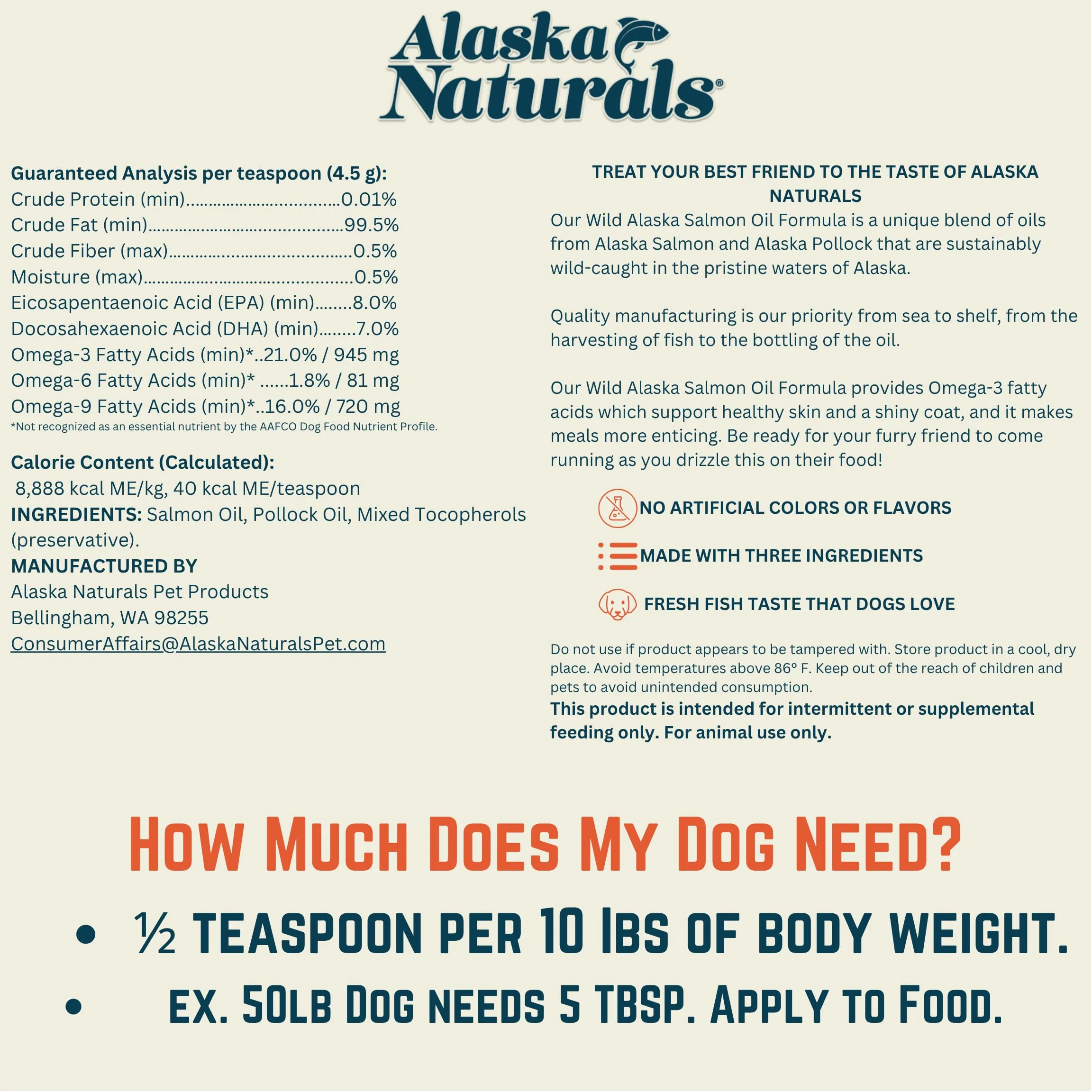 Alaska Naturals Wild Alaskan Salmon Fish Oil Supplement for Dogs Skin and Coat with EPA DHA Omega 3 Fatty Acids Liquid Food Topper 15.5 oz. - Image 4