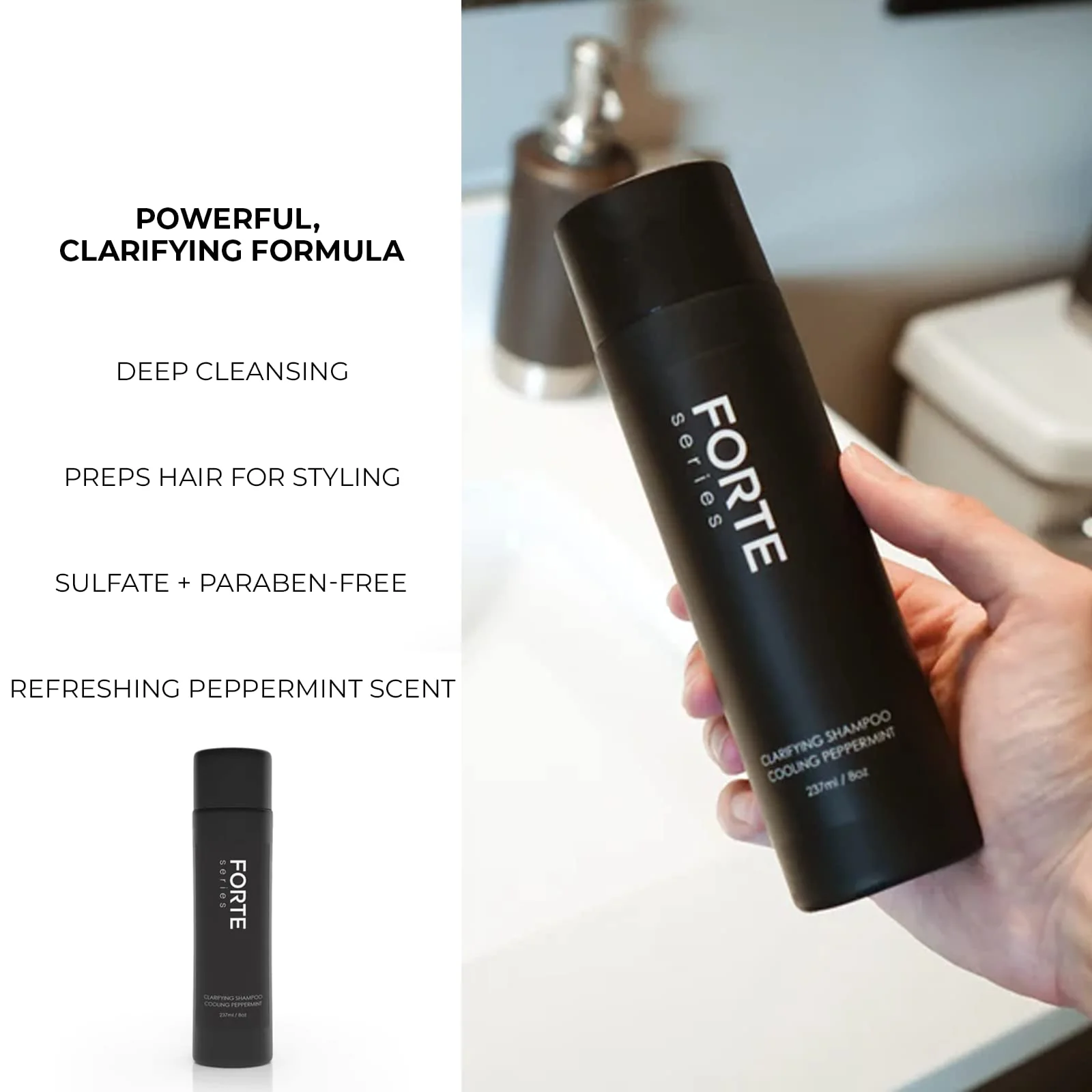 Alex Costa Clarifying Shampoo for Men by Forte Series Hydrating & Clarifying Shampoo for Build Up Removal Hair (8 Oz) - Image 4