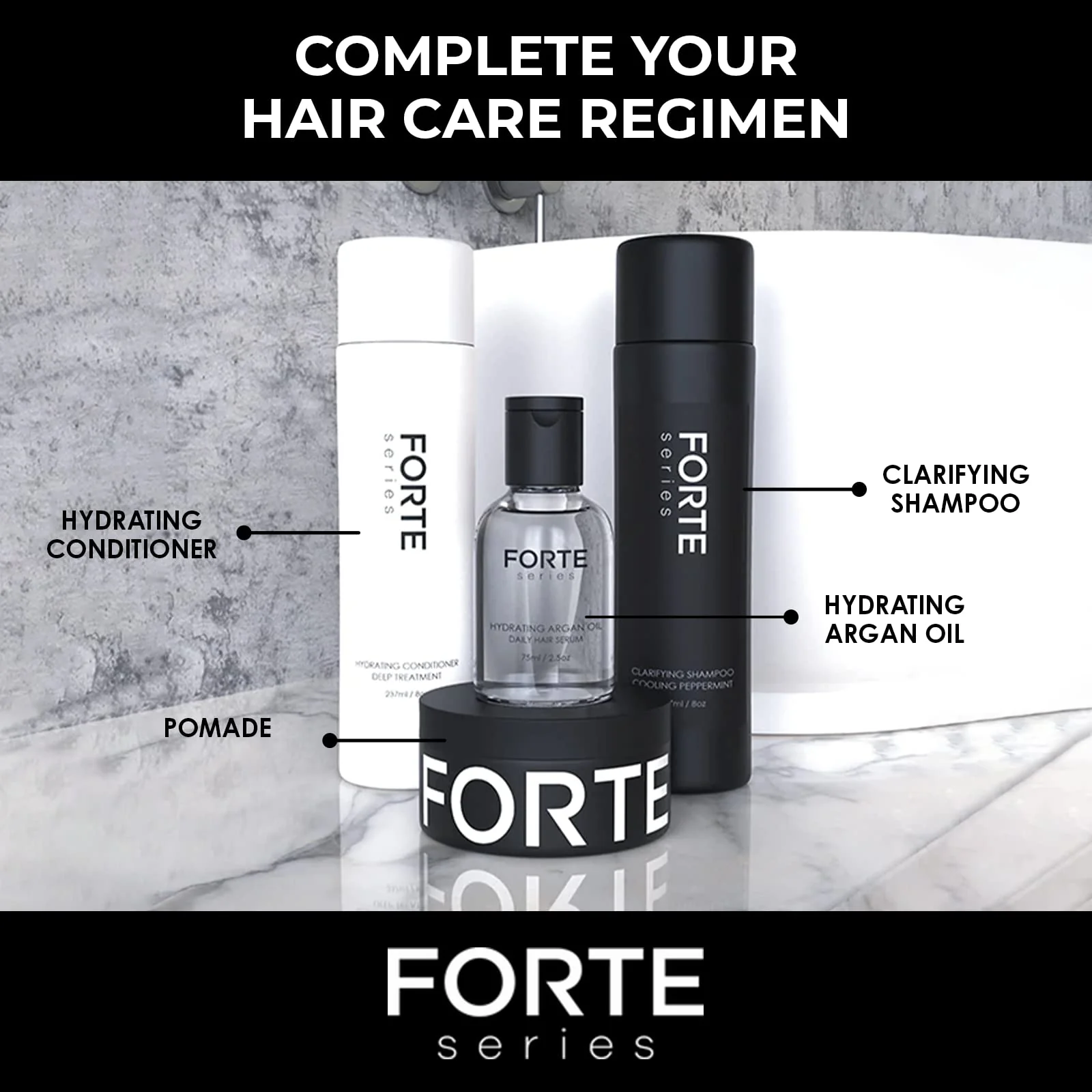 Alex Costa Hydrating Hair Conditioner for Men by Forte Series Deep Treatment for Damaged Hair Nourishing for Dry Hair Sulfate & Paraben for Frizzy Hair, (8 oz) - Image 3