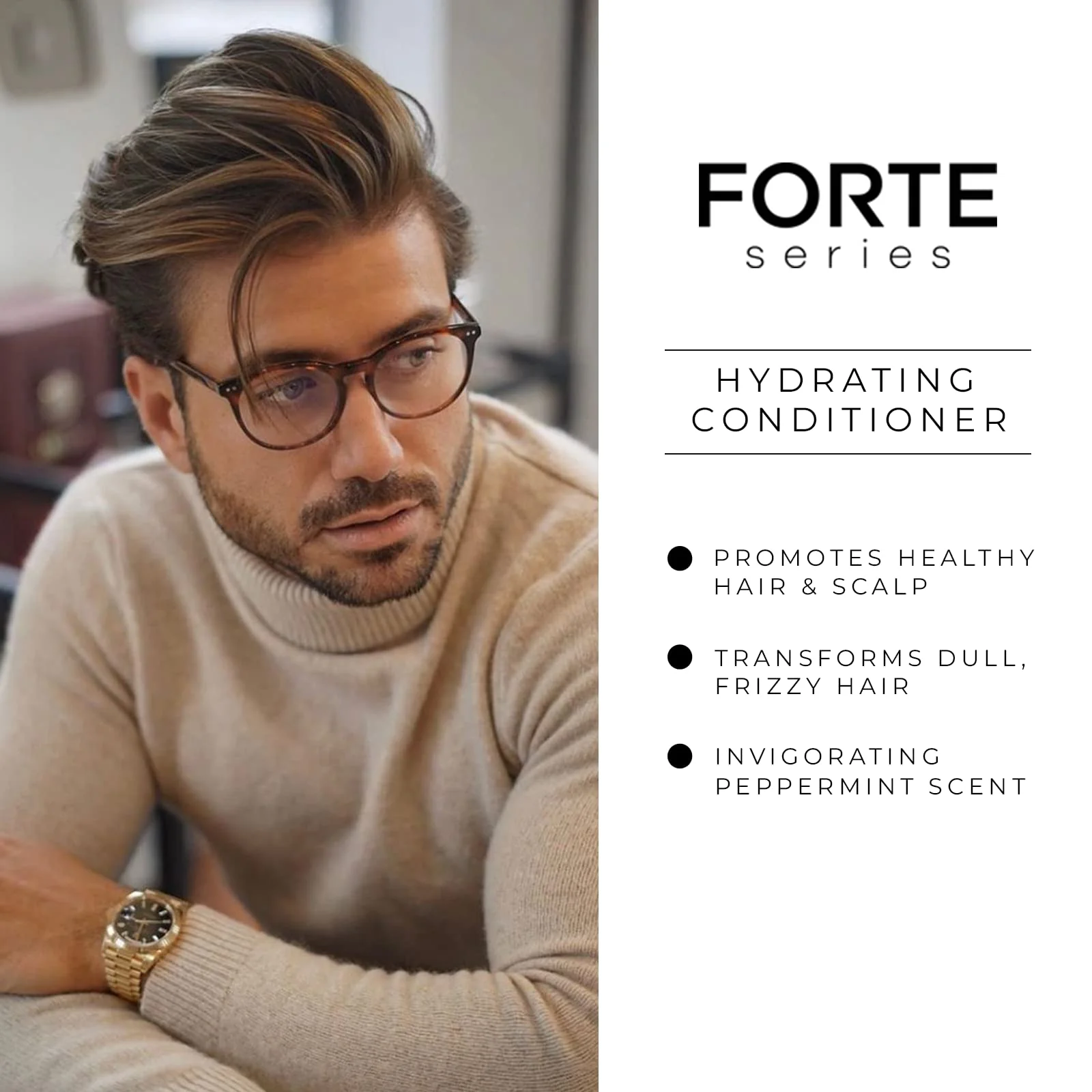 Alex Costa Hydrating Hair Conditioner for Men by Forte Series Deep Treatment for Damaged Hair Nourishing for Dry Hair Sulfate & Paraben for Frizzy Hair, (8 oz) - Image 7