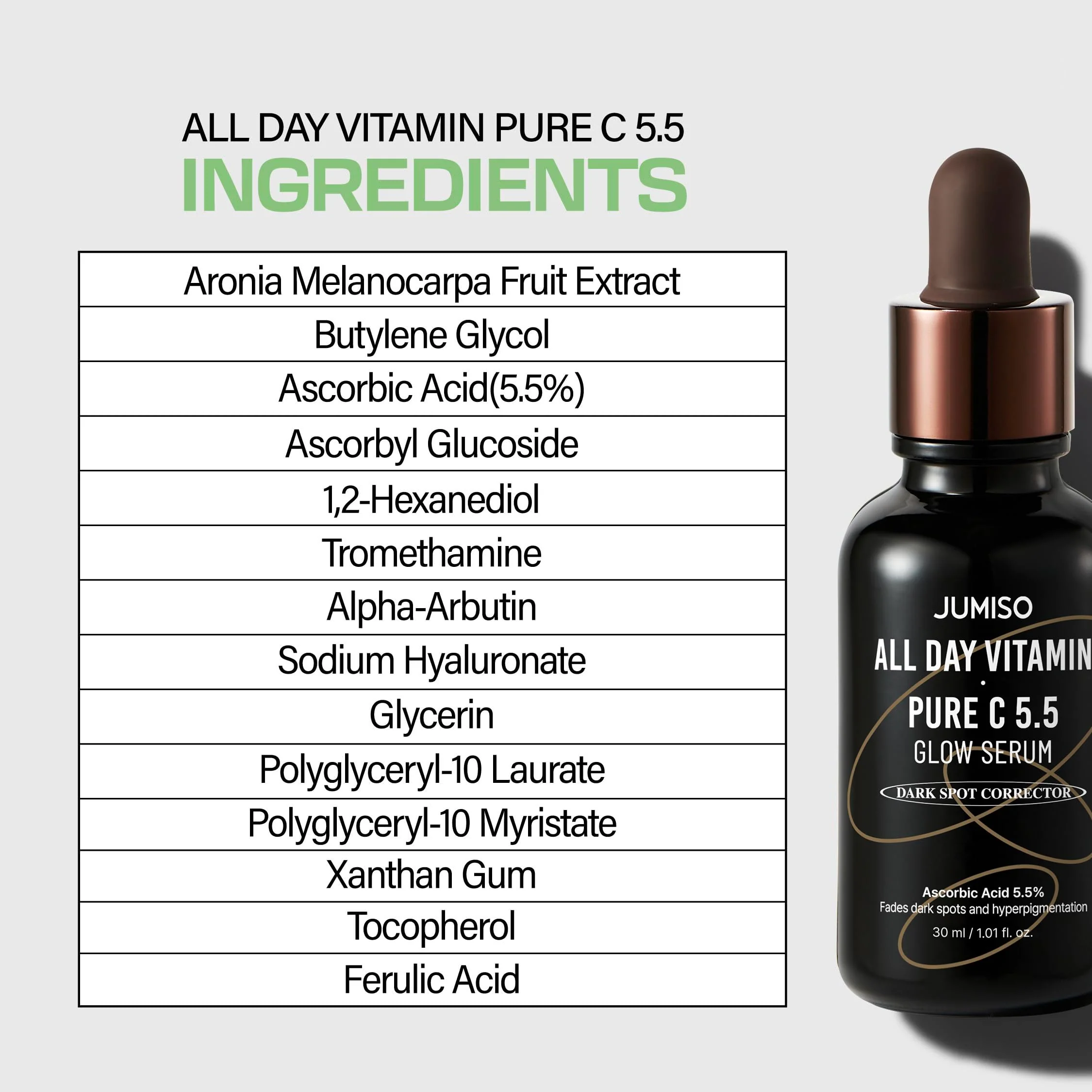 All Day Pure C 5.5 Glow Serum 30ml | Aronia Fruit Extract | Pure Vitamin C (L-Ascorbic Acid) with Alpha-Arbutin&Ascorbyl Glucoside | fragrance-free, parabens-free | 1.01 fl oz, 30 ml - Image 2