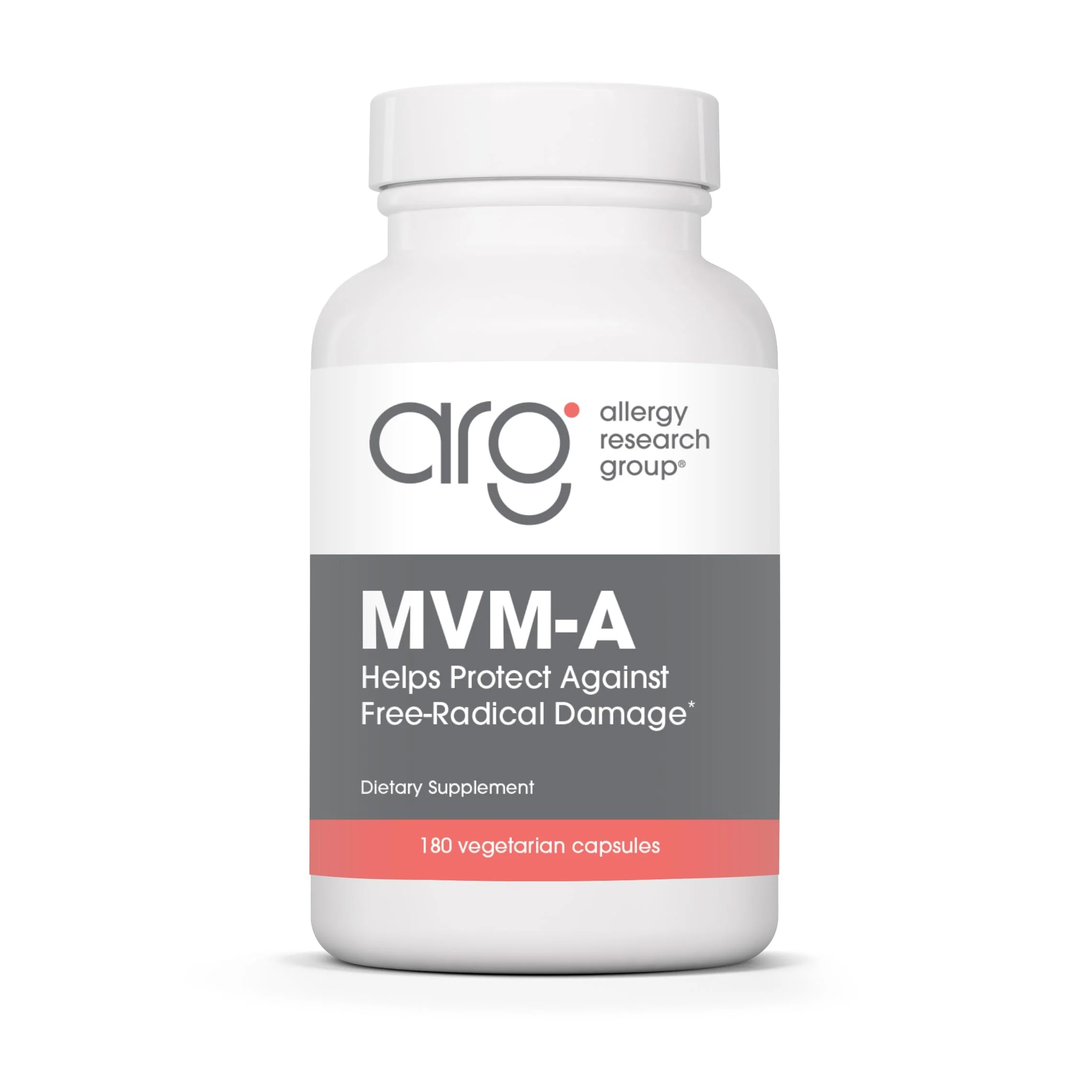 Allergy Research Group MVM-A - Multivitamin Multimineral w/Antioxidants, Multivitamin for Women & Men 50+ w/Vitamin A, C, D, Zinc, Biotin & More - 180 Vegetarian Capsules