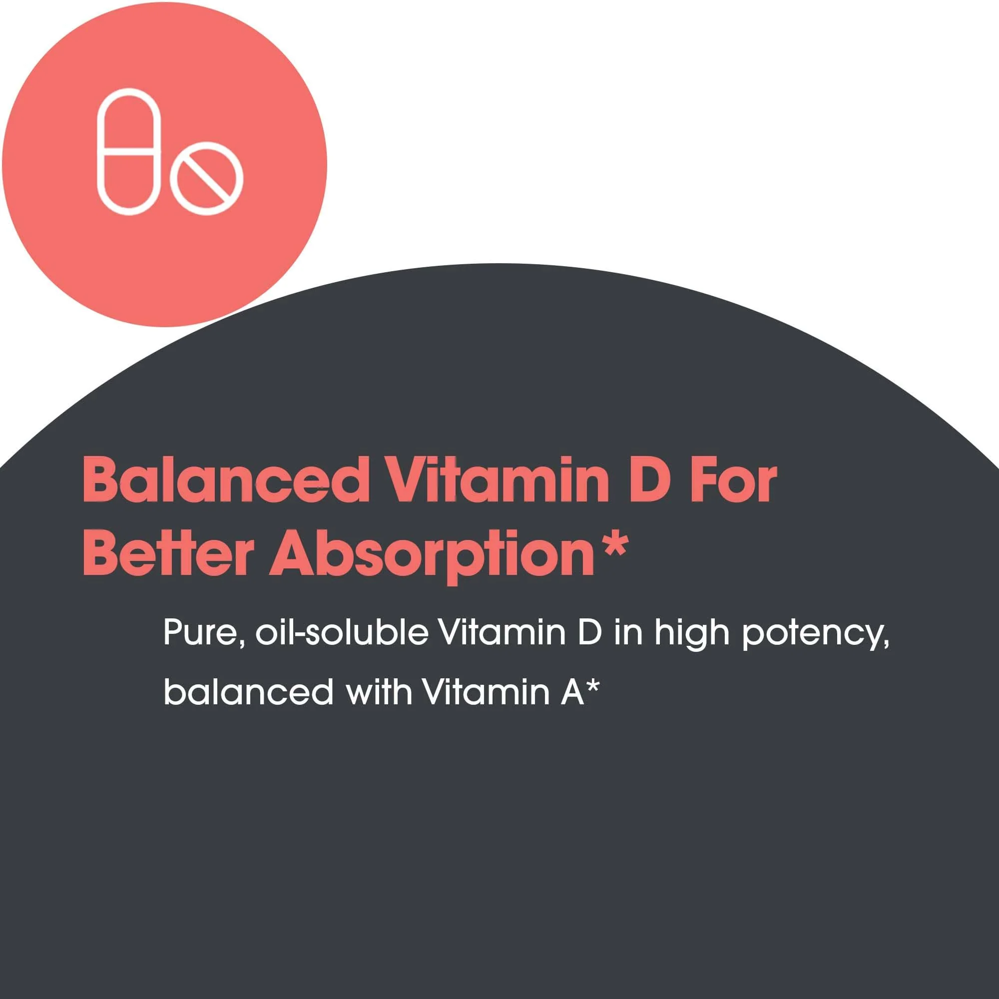 Allergy Research Group Vitamin D3 Complete 5000 - Delivers 125 mcg Vitamin D3 - with Vitamin A & K2 - Supports Bone Strength, Immune Balance & Healthy Mindset - 60 Servings - 60 Capsules - Image 3