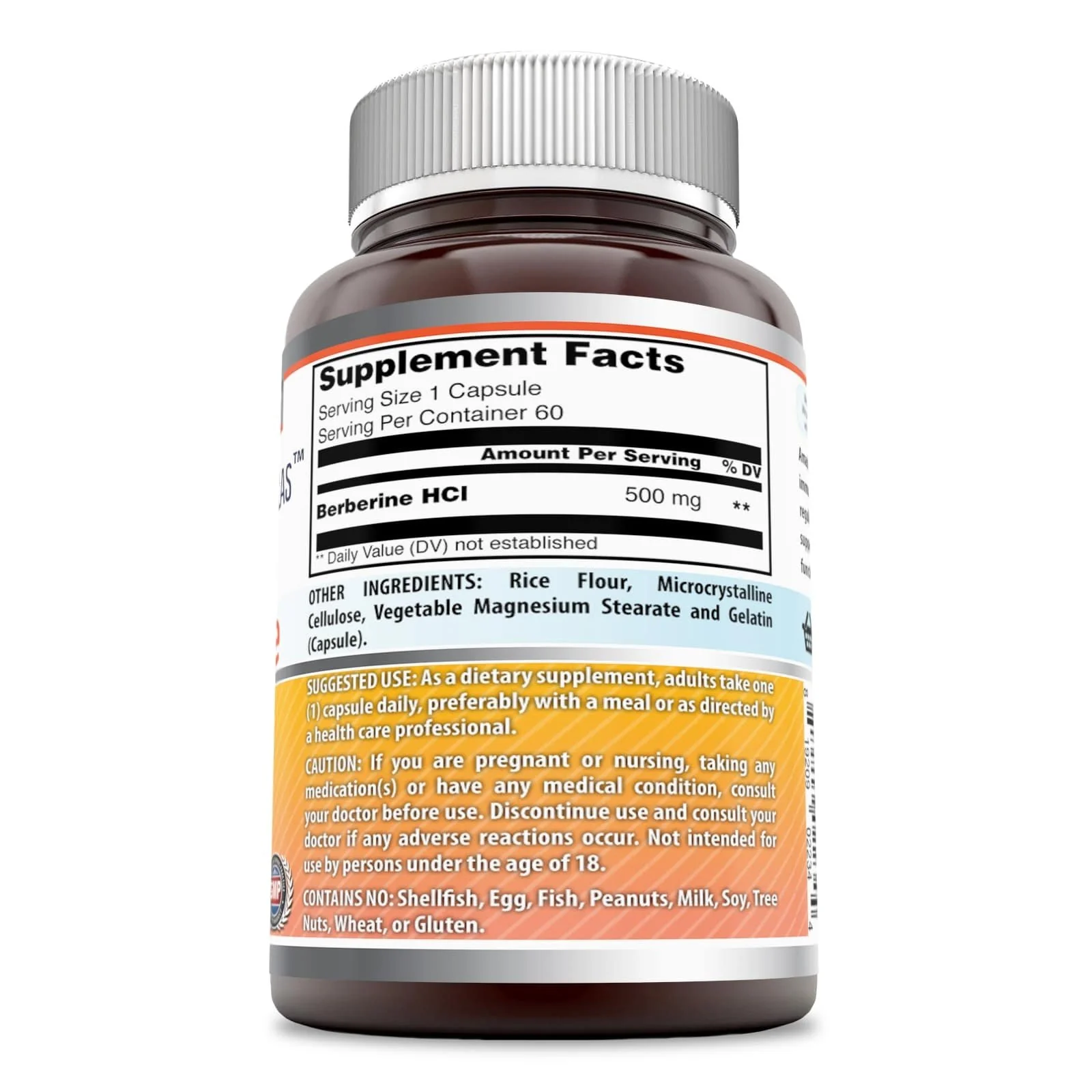 Amazing Formulas Berberine 1000mg Per Serving 60 Capsules Supplement | Non GMO | Gluten Free | Made in USA - Image 4