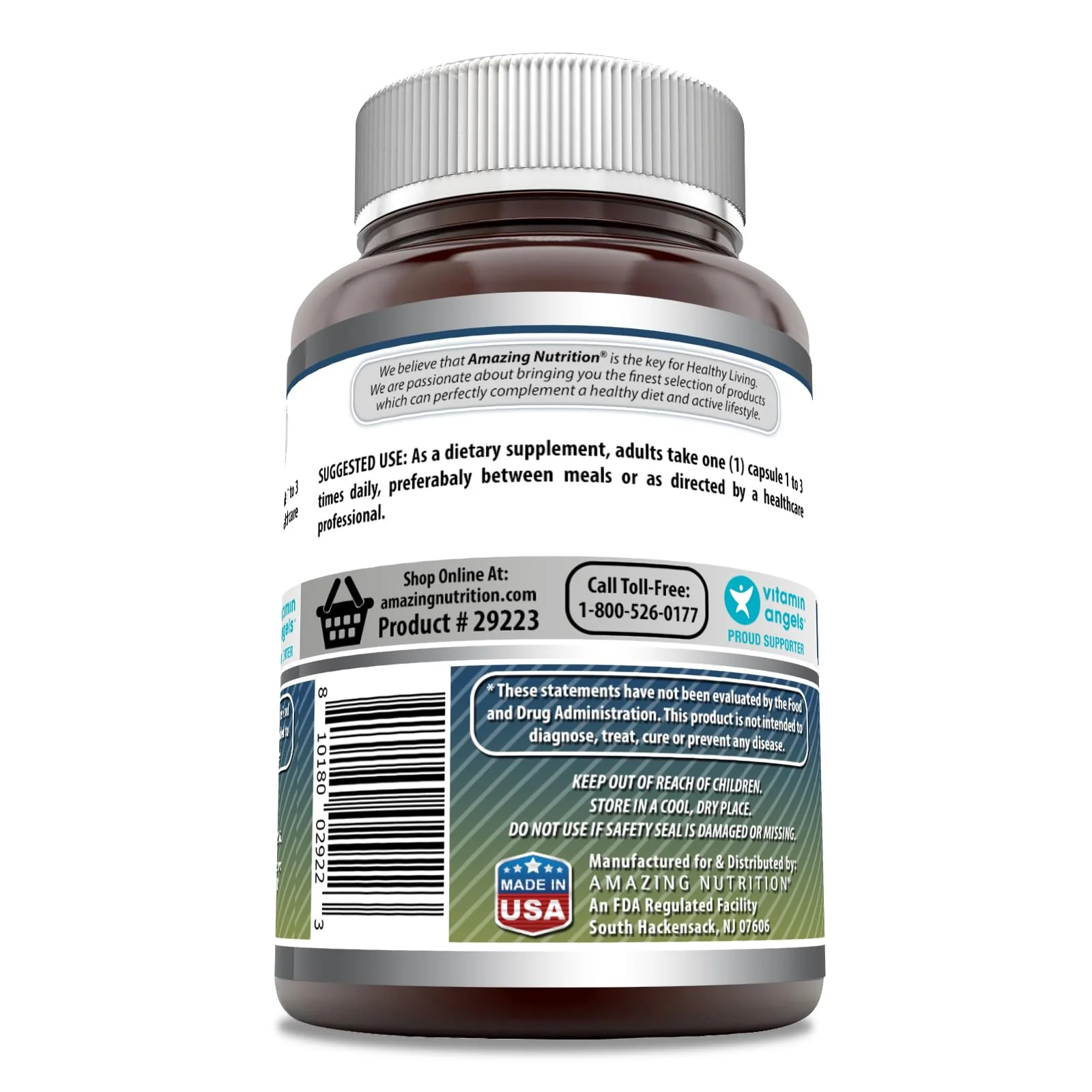 Amazing Formulas L-Glutamine Amino Acid Supplement | 500 Mg | Capsules | Non-GMO | Gluten-Free | Made in USA (1 Pack | 120 Count) - Image 3