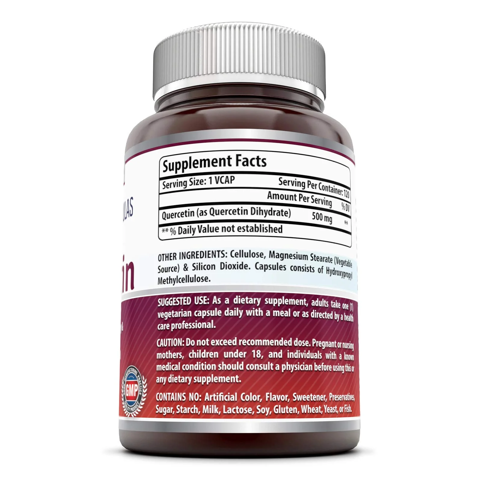Amazing Formulas Quercetin 500mg 120 Veggie Capsules Supplement - Non-GMO - Gluten Free - Supports Overall Health & Well Being - Image 5