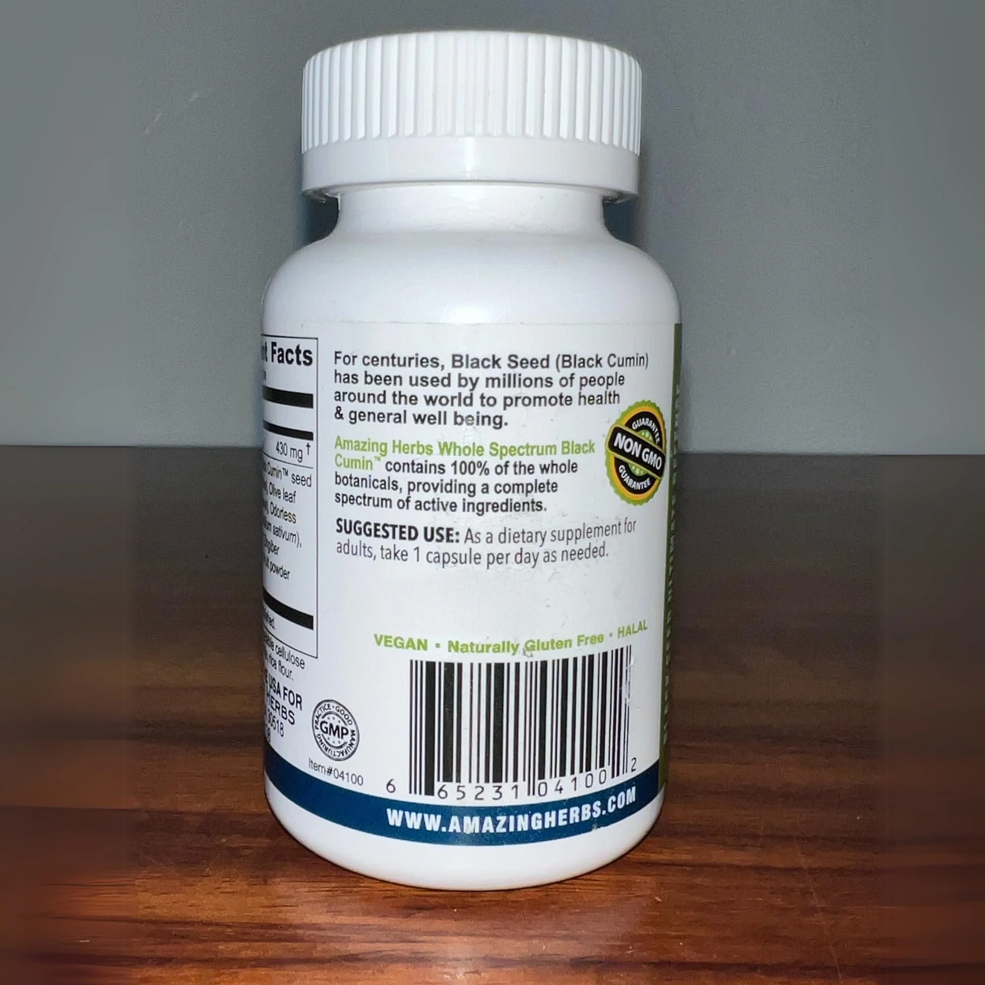 Amazing Herbs Whole Spectrum Black Seed Ultimate, Vegetarian Capsules - Olive Leaf & Garlic Extracts Plus Ginger & Cayenne, Gluten Free, Non GMO, Vegan - 100 Count - Image 3