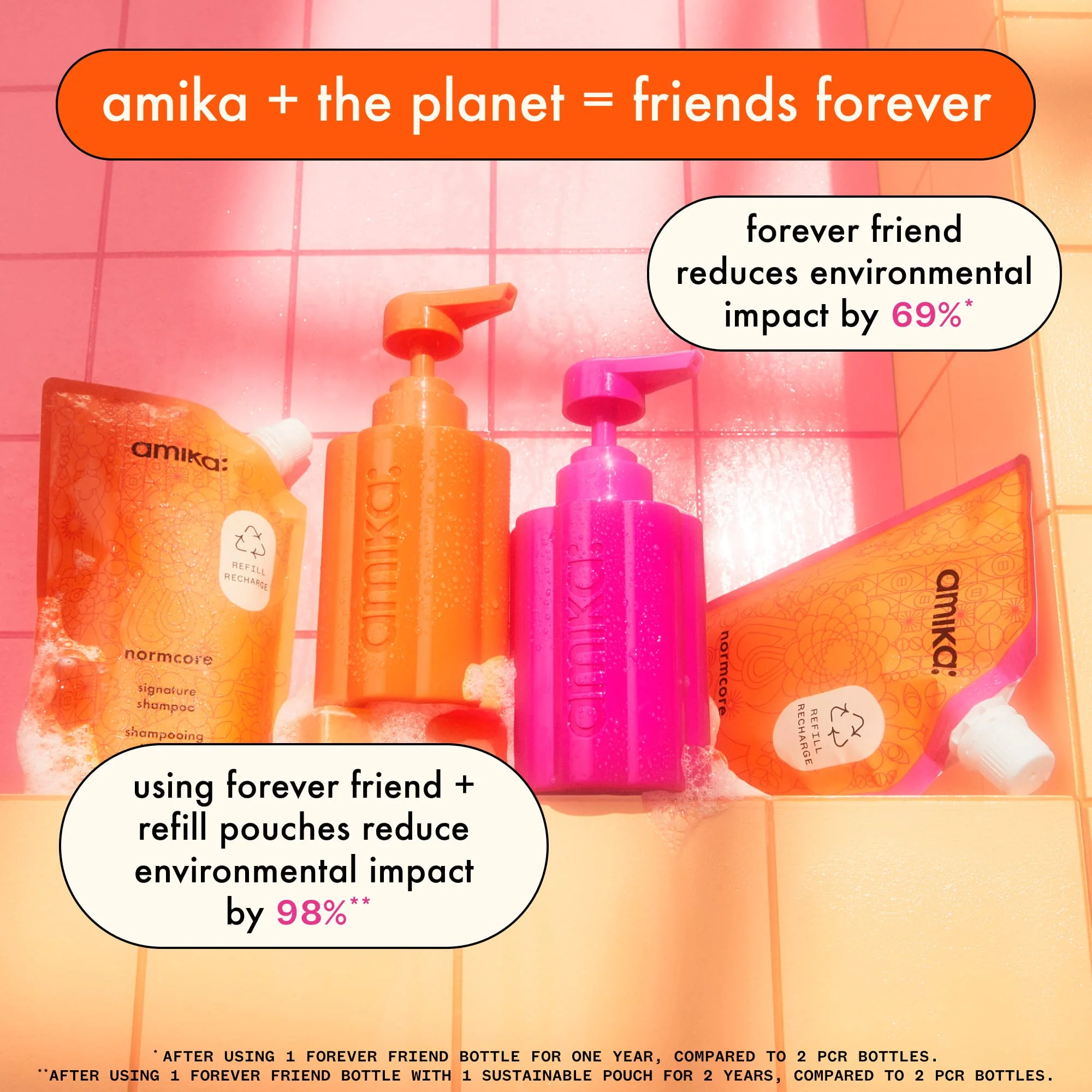 amika Forever Friend Refillable Conditioner Bottle - Image 4