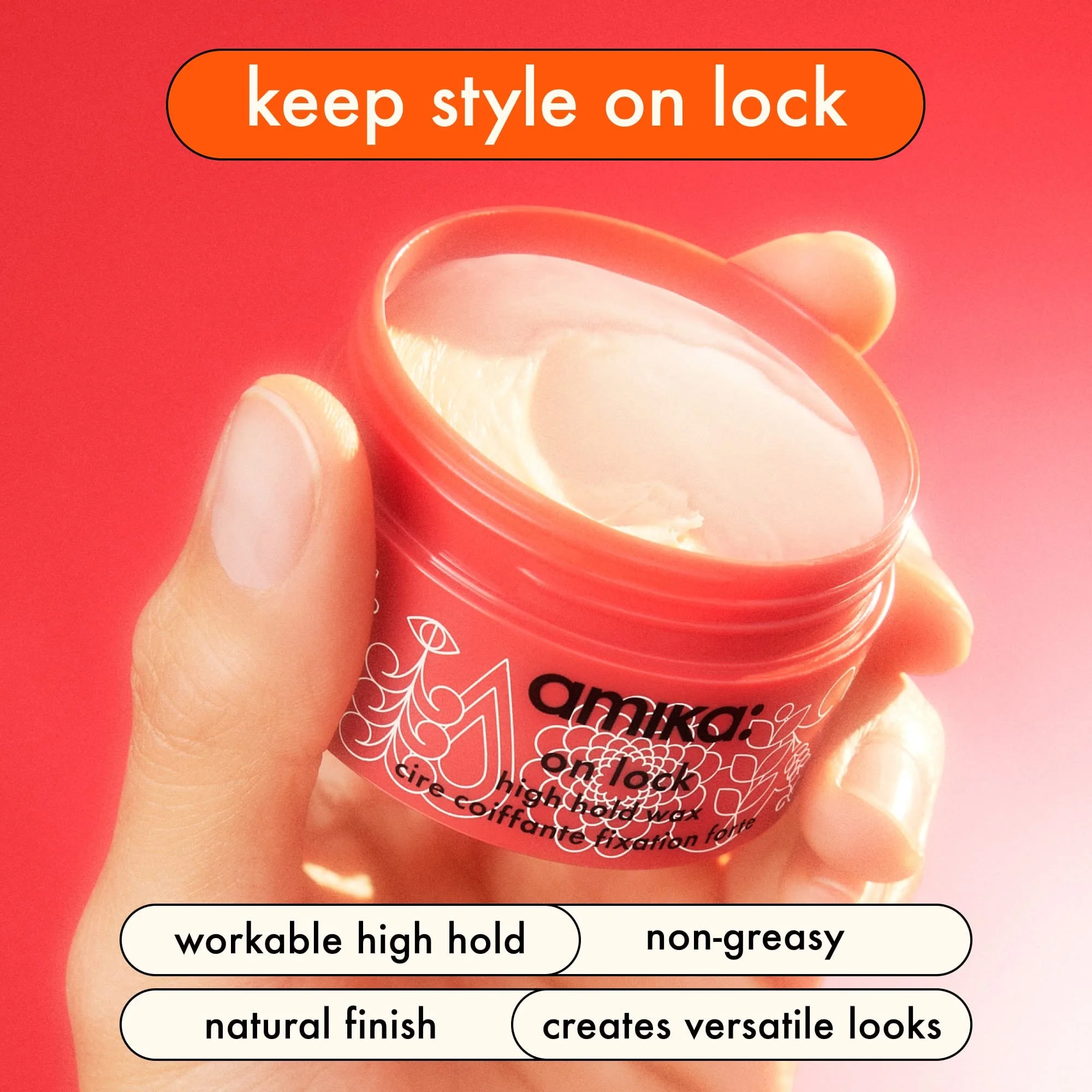 amika on lock high hold hair wax - Image 8