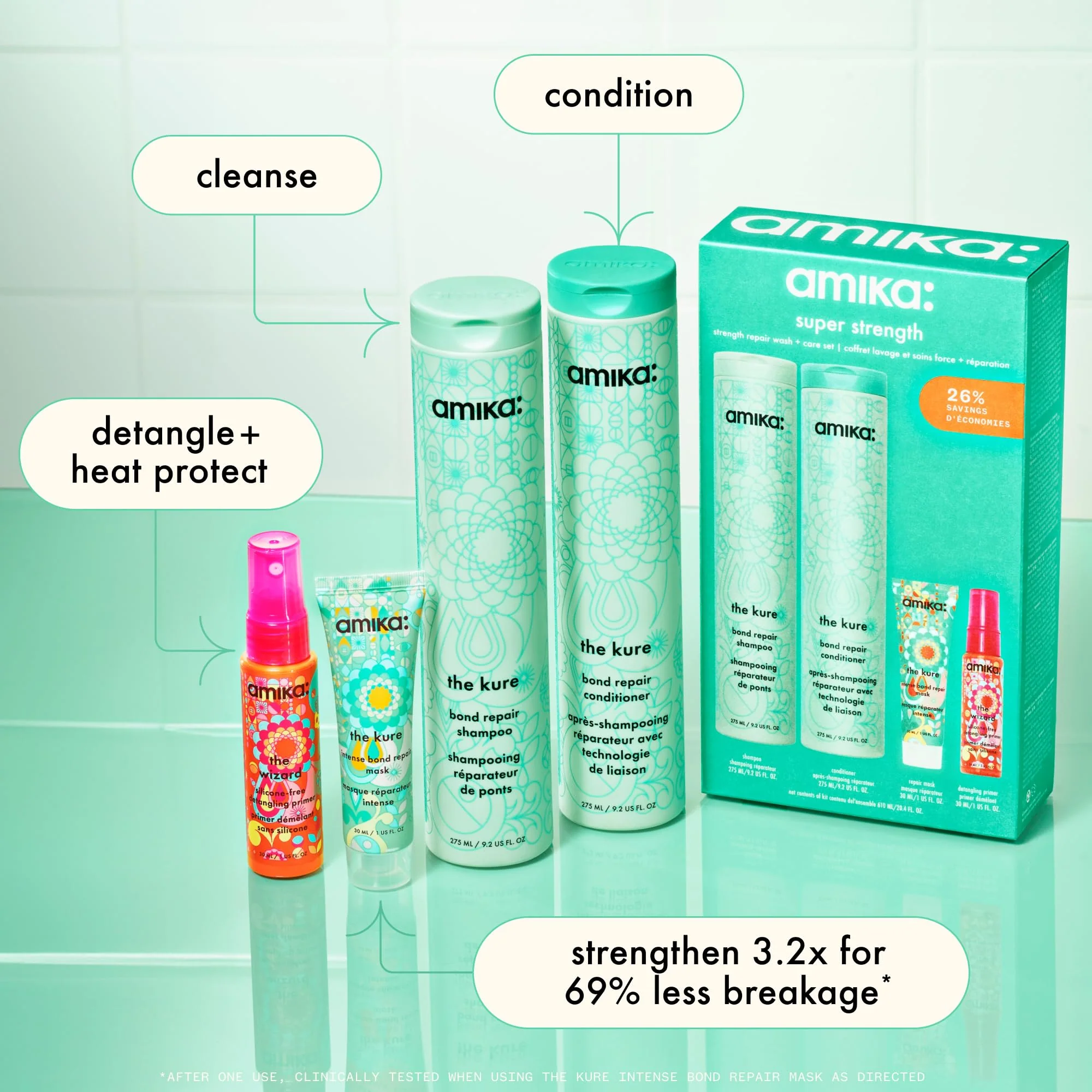 amika super strength repair wash + care set - Image 7