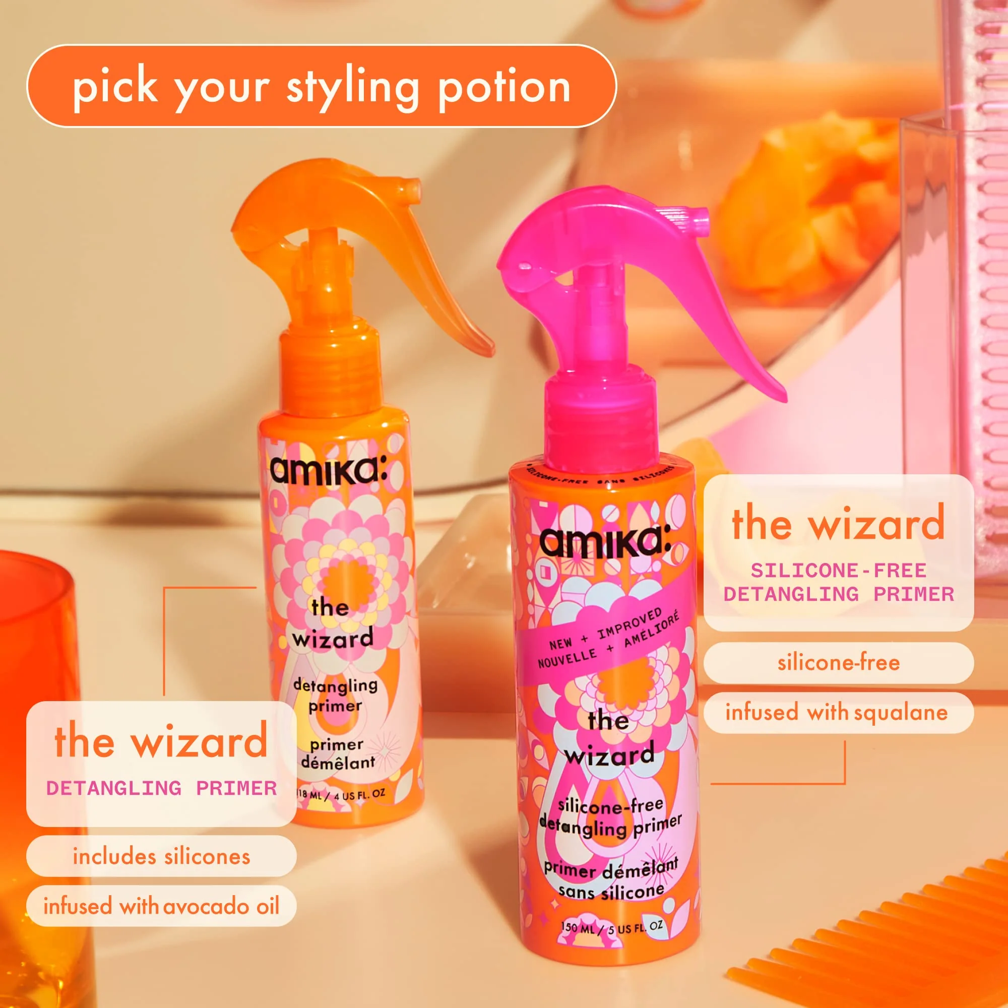amika the wizard silicone-free detangling primer, 150ml - Image 5
